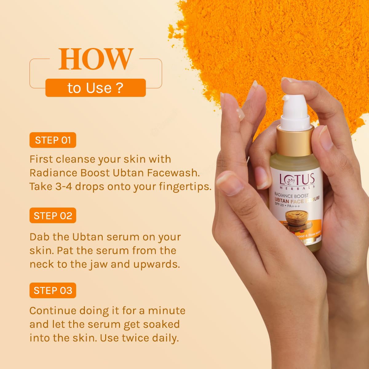 Lotus Herbals Radiance Boost Ubtan Face Serum SPF 20 | 30ml - Dhevu