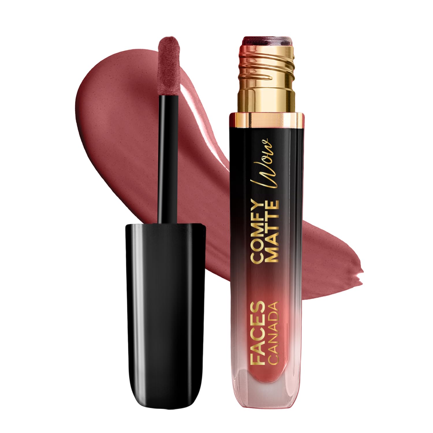 FACESCANADA Comfy Matte Wow Liquid Lipstick - Cocoa Crush 07, 3.8Ml | One Swipe Application | Highly Pigmented | Comfortable Wear | Glides Smoothly | Long Lasting | Transferproof
