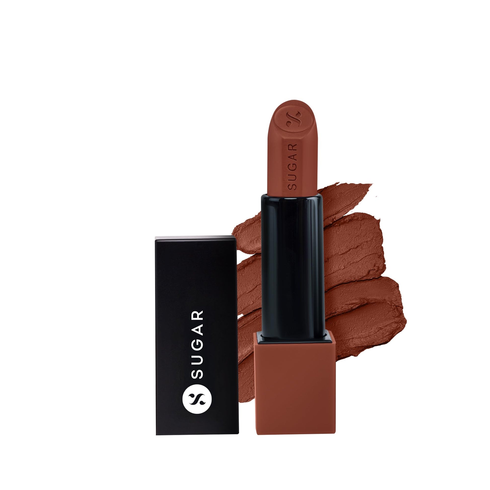 SUGAR Cosmetics Glide Peptide Serum Lipstick with Hyaluronic Acid & Vitamin E | Velvet Matte Finish | Long Lasting & Pigmented | 1 Swipe Full Coverage | 4.2gm - 05 Parisian Pink
