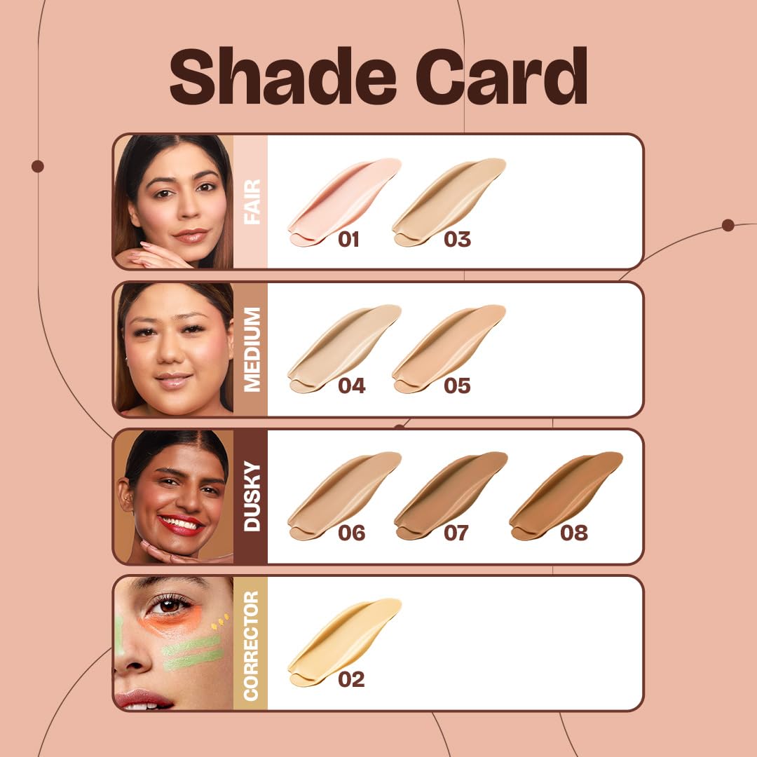 MARS Cancel Liquid Concealer for Face Makeup with Radiant Natural Finish | 07-Caramel Charm | 6.0 ml | Lightweight | Medium to High Coverage | Long-Lasting & Multi-Purpose | Crease Resistant