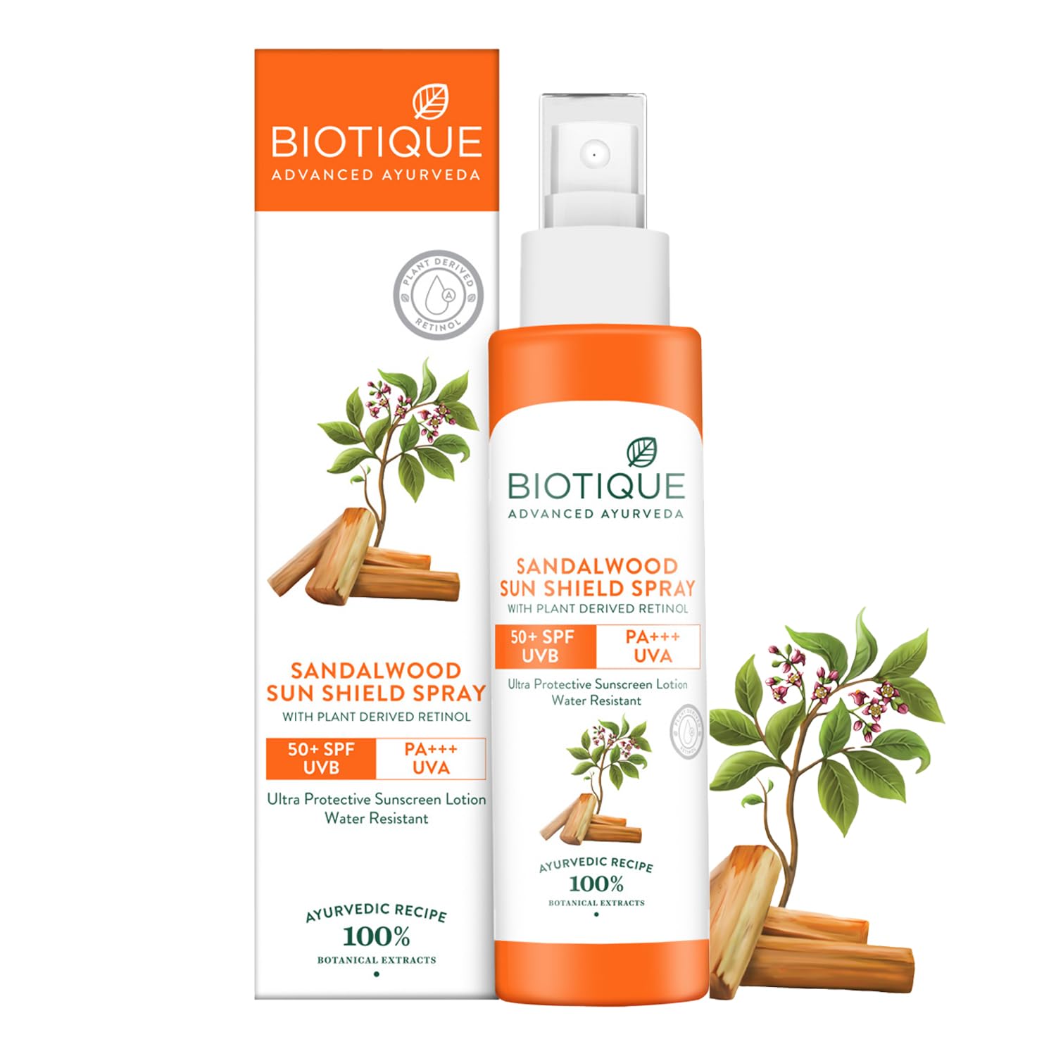 Biotique Bio Sandalwood Sunscreen Ultra Soothing Face Lotion, SPF 50+ |Ultra Protective Lotion| Keeps Skin Soft, Fair and Moisturized| Water Resistant| For All Skin Types| 120ml