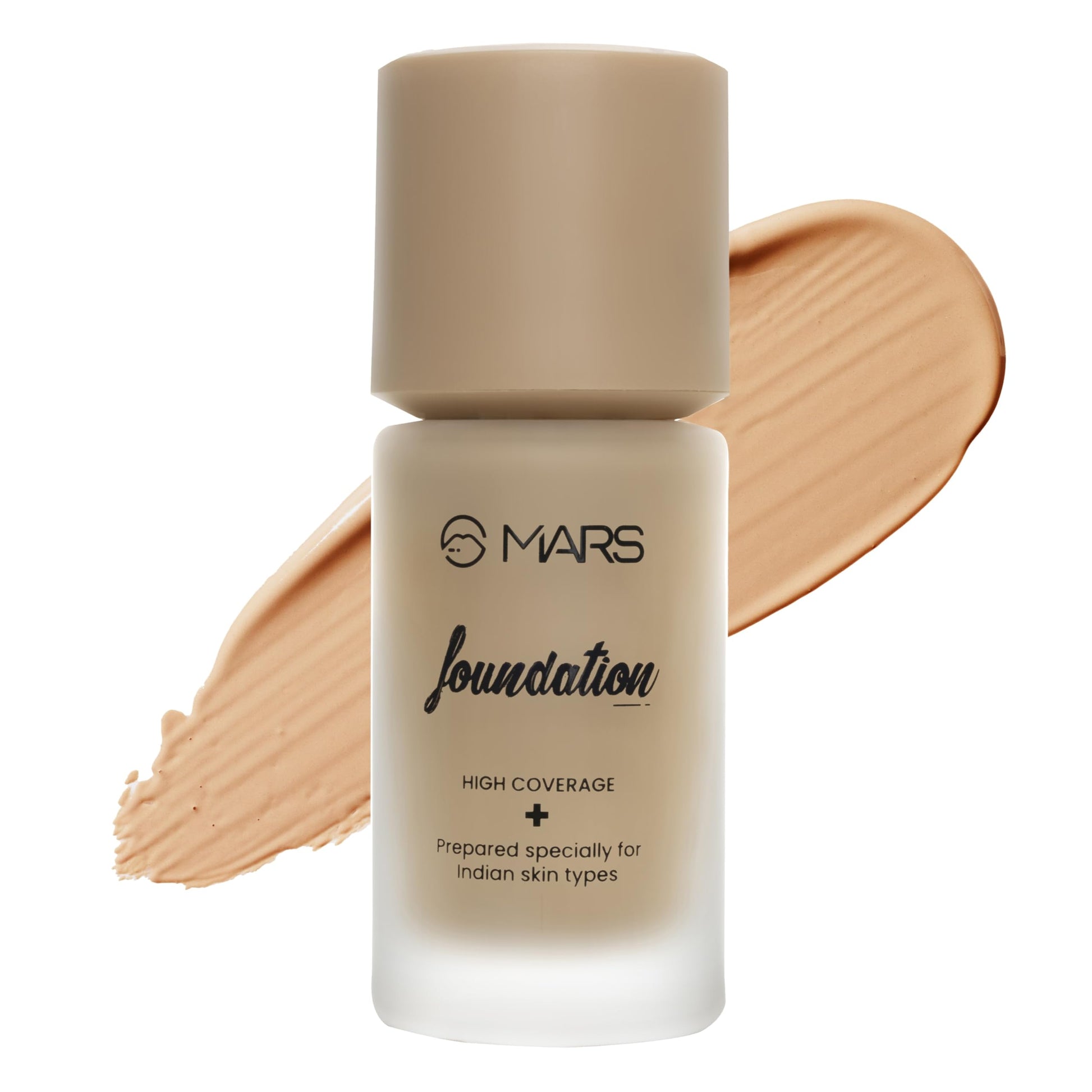 MARS SPF50 PA++++ High Coverage Liquid Foundation | Blemish Free & Blendable Foundation for Makeup (40ml) (SHADE-01)