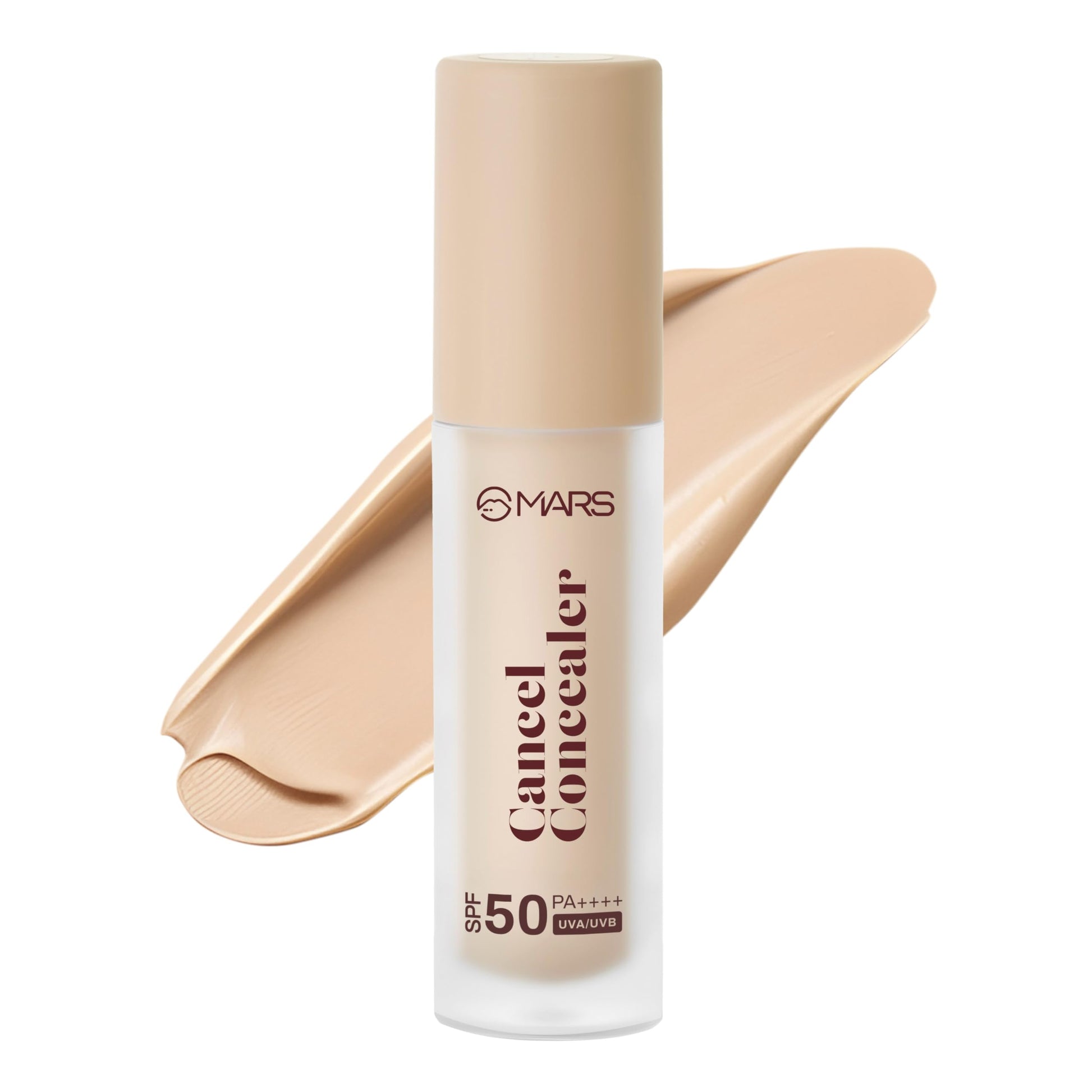 MARS Cancel Liquid Concealer for Face Makeup with Radiant Natural Finish | 07-Caramel Charm | 6.0 ml | Lightweight | Medium to High Coverage | Long-Lasting & Multi-Purpose | Crease Resistant