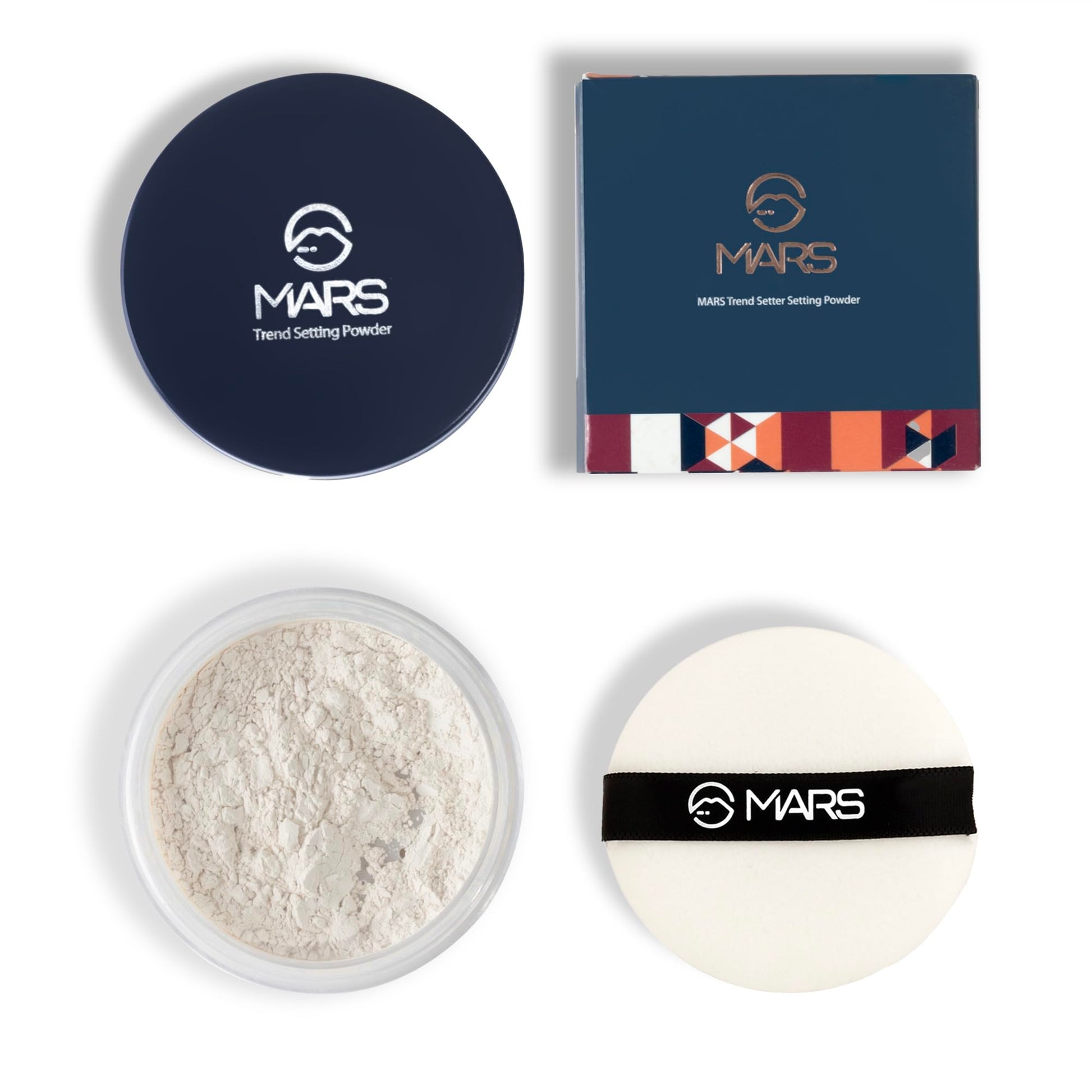 MARS Trend Setting Loose Powder | Lightweight & Long Lasting | Ultra Fine Setting Powder For Face Makeup (8.0 Gm) (03-Soft Light), All, Matte, White