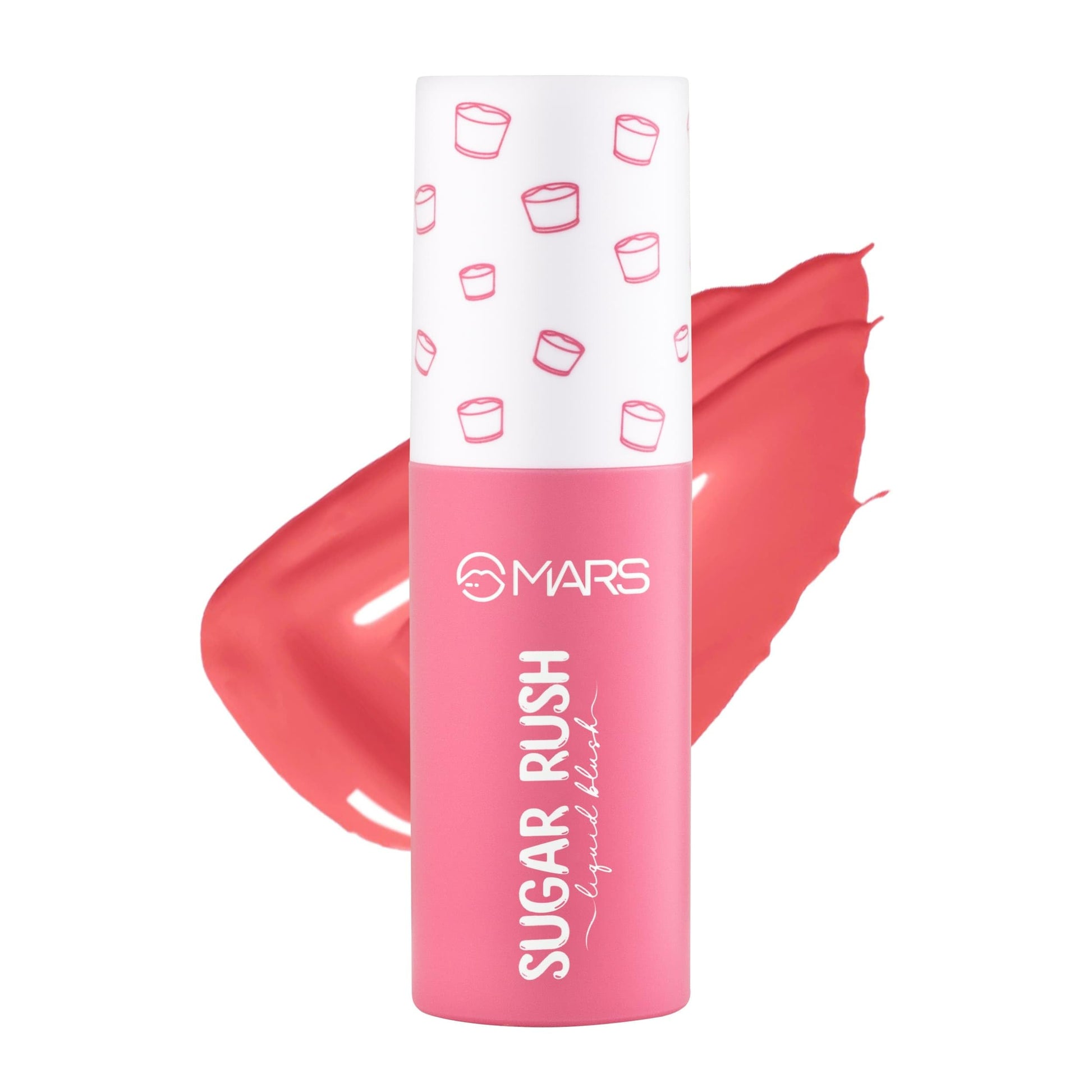 MARS Sugar Rush Liquid Blush (4.5ml) (01-MARSH MALLOW) | High-Pigmentation | Lightweight Formula | Dewy Matte Finish | Long-Lasting | Smooth Radiant Glow | Easy Doe-Foot Applicator