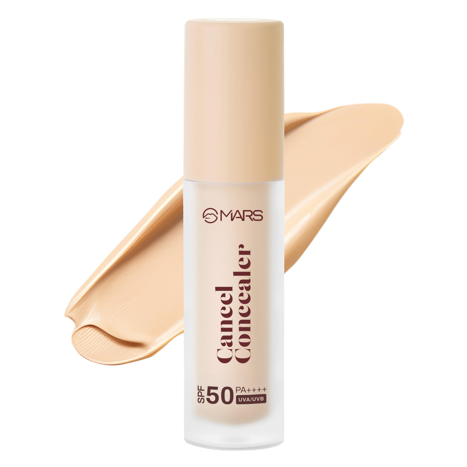 MARS Cancel Liquid Concealer for Face Makeup with Radiant Natural Finish | 07-Caramel Charm | 6.0 ml | Lightweight | Medium to High Coverage | Long-Lasting & Multi-Purpose | Crease Resistant
