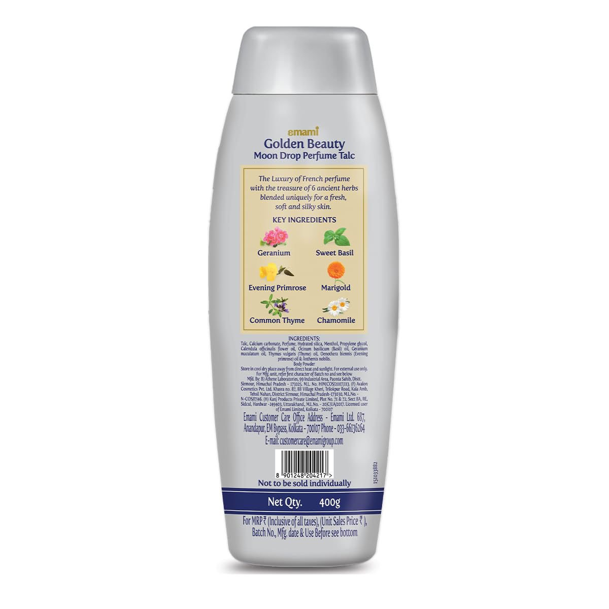 Golden Beauty Emami Moon Drop Talc, Pack of 400g