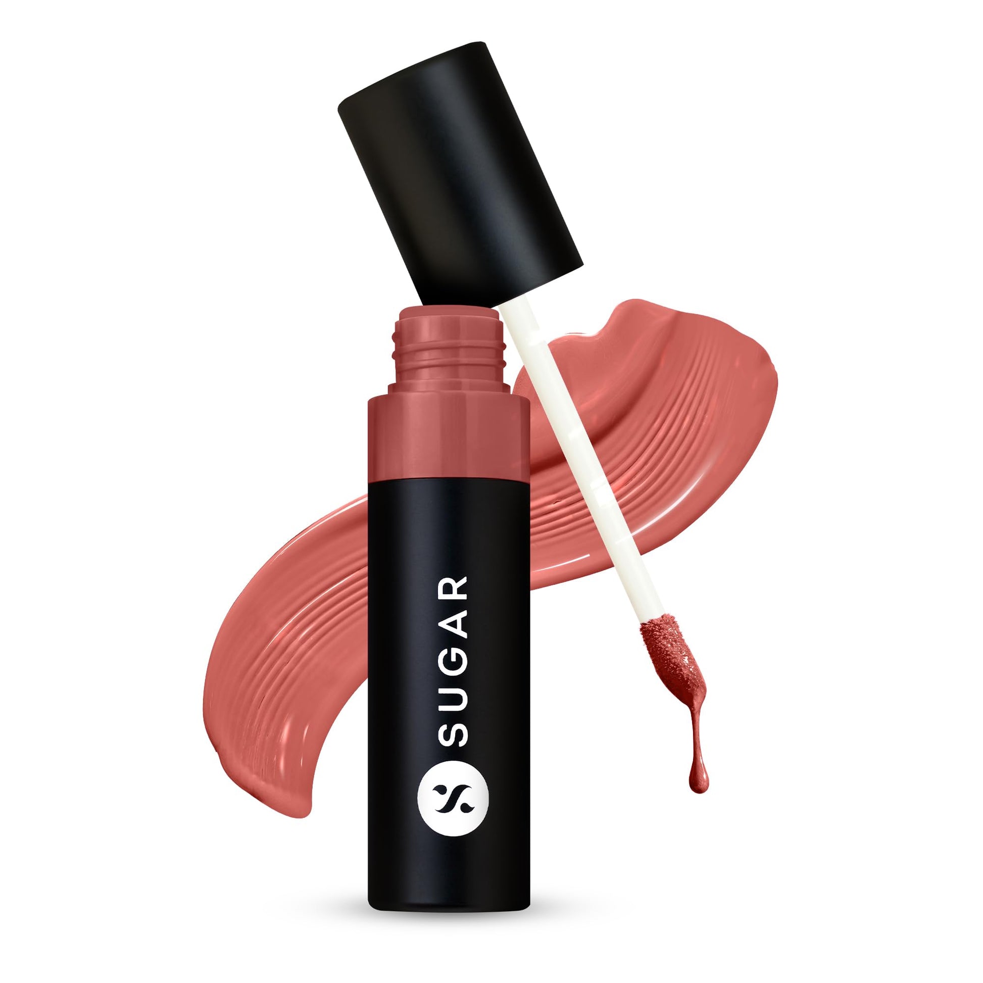 SUGAR Cosmetics Partner In Shine Transferproof Glossy Lipstick | Lasts upto 24hrs | Transferproof & Smudgeproof - 3ml - 01 Cinnamon Champagne