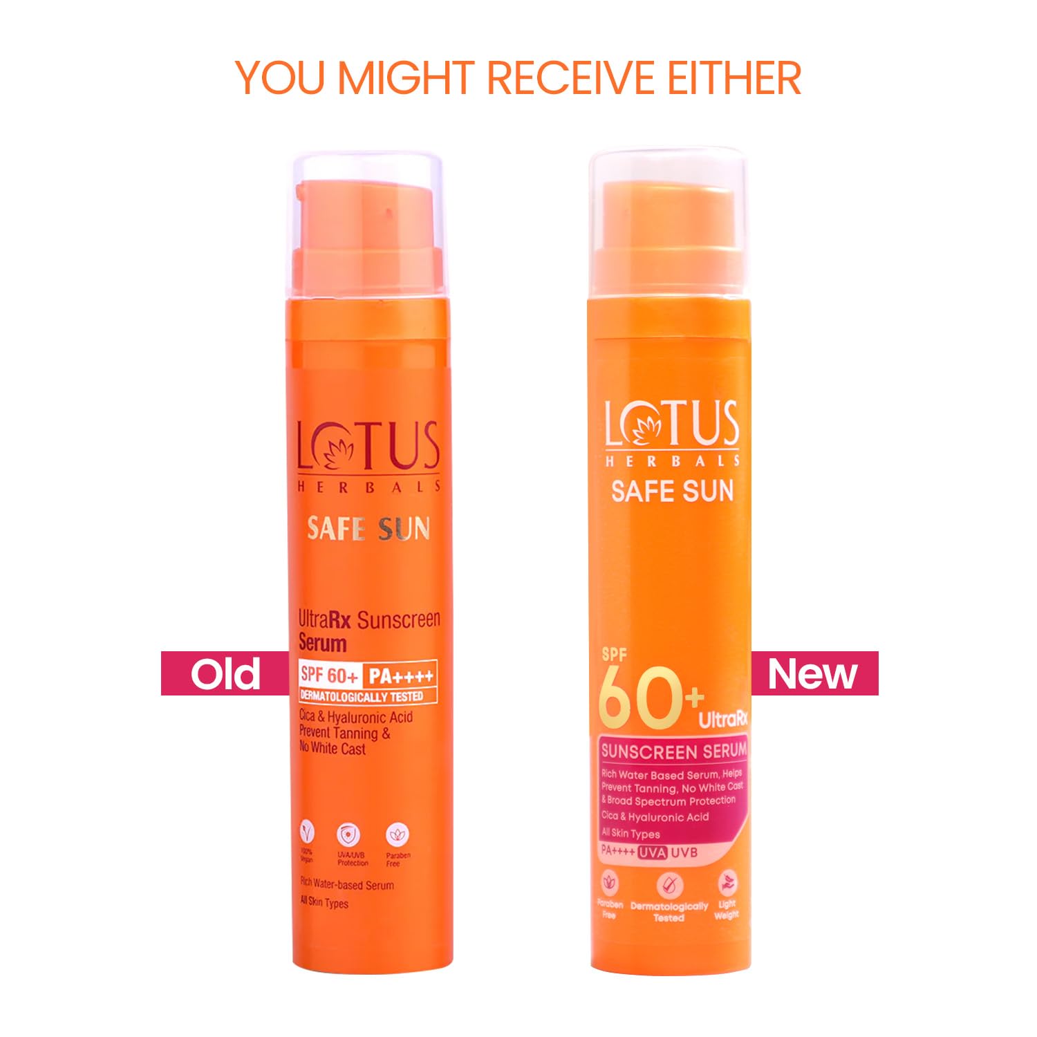 Lotus Herbals UltraRx Sunscreen Serum SPF 60+ PA++++ | No White Cast | No Breakouts | Cica & Hyaluronic | Dermatologically Tested | 50ml