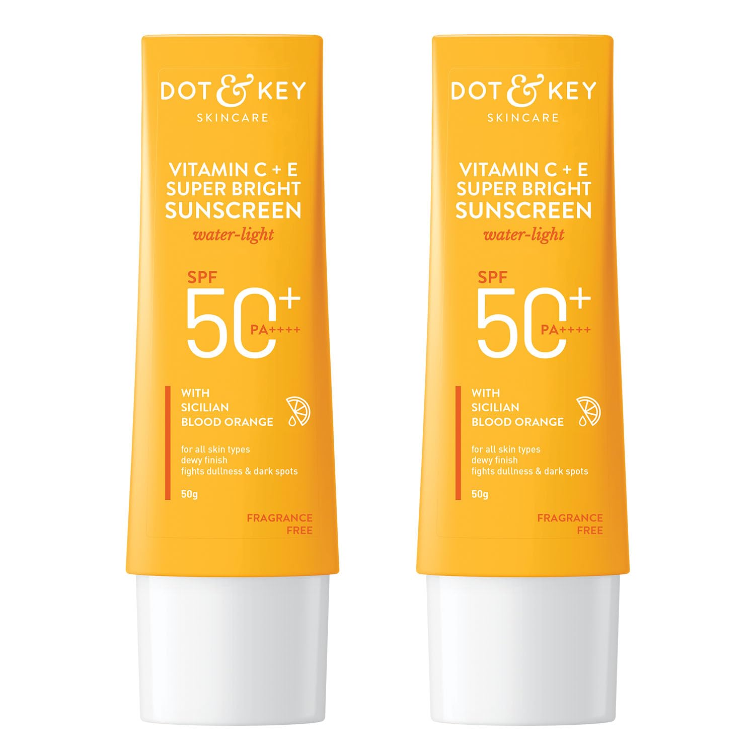DOT & KEY Vitamin C + E Super Bright Sunscreen Spf 50 |Water-Light,UVA/UVB & Blue Light Protection|For Even Toned & Glowing Skin|With Liquid Spf 50+++| No White Cast| For All Skin Types| 50G,Pack Of 1