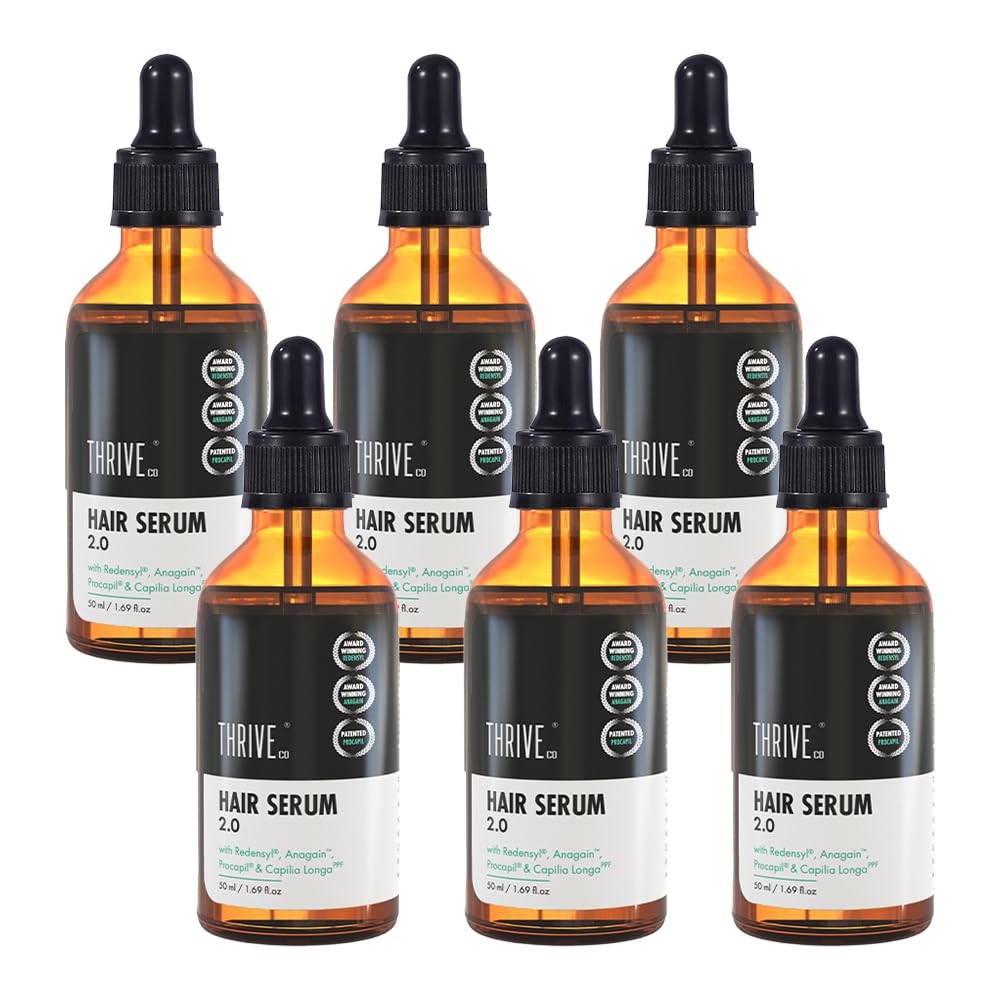 ThriveCo Hair Growth Serum 2.0,Clinically Proven To Reduce HairFall & Boost Hair Growth,Powered By Redensyl,Procapil & Anagain,Backed By British Medical Research,Lightweight,Non-Sticky,For Unisex 30Ml