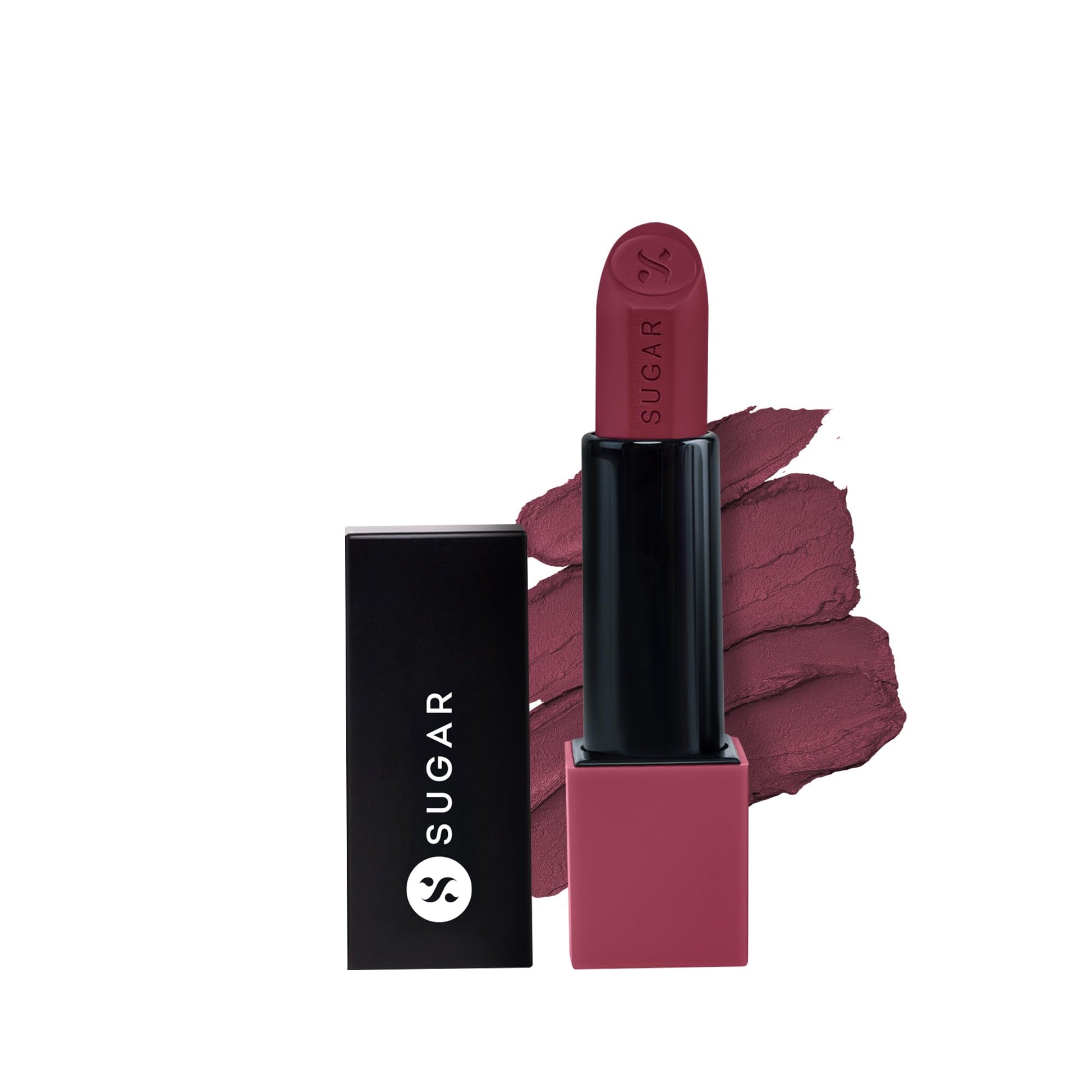 SUGAR Cosmetics Glide Peptide Serum Lipstick with Hyaluronic Acid & Vitamin E | Velvet Matte Finish | Long Lasting & Pigmented | 1 Swipe Full Coverage | 4.2gm - 05 Parisian Pink