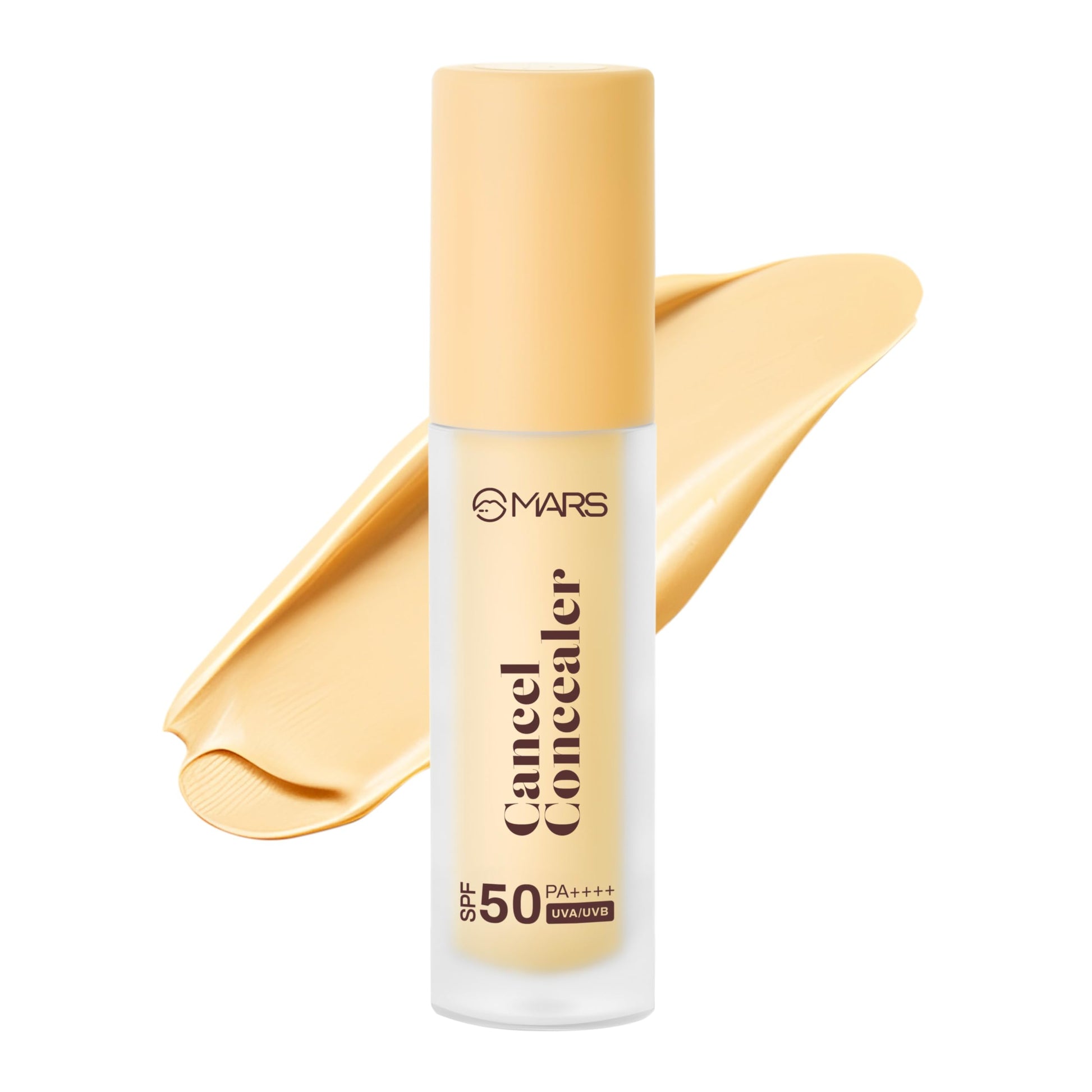 MARS Cancel Liquid Concealer for Face Makeup with Radiant Natural Finish | 07-Caramel Charm | 6.0 ml | Lightweight | Medium to High Coverage | Long-Lasting & Multi-Purpose | Crease Resistant