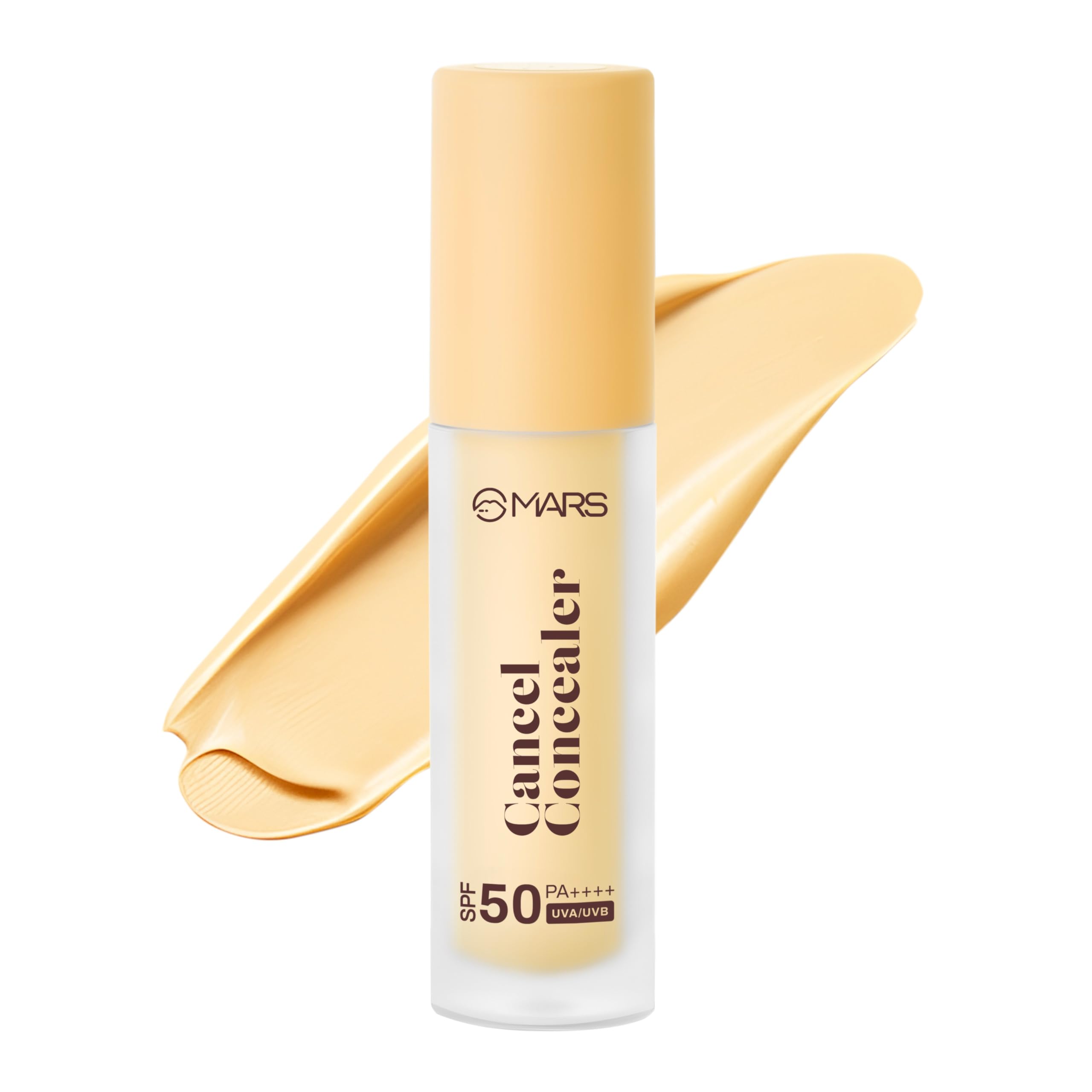 MARS Cancel Liquid Concealer for Face Makeup with Radiant Natural Finish | 07-Caramel Charm | 6.0 ml | Lightweight | Medium to High Coverage | Long-Lasting & Multi-Purpose | Crease Resistant