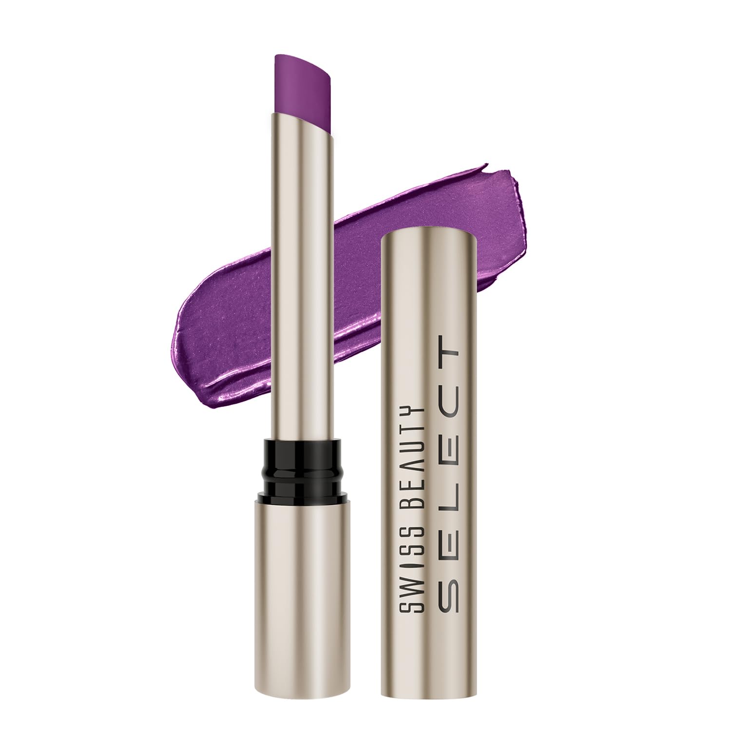 Swiss Beauty Select High On Shine Creamy Lipstick | With Mirror-shine finish | Enriched with Vitamin E | Shade- Ultra Nude, 1g |
