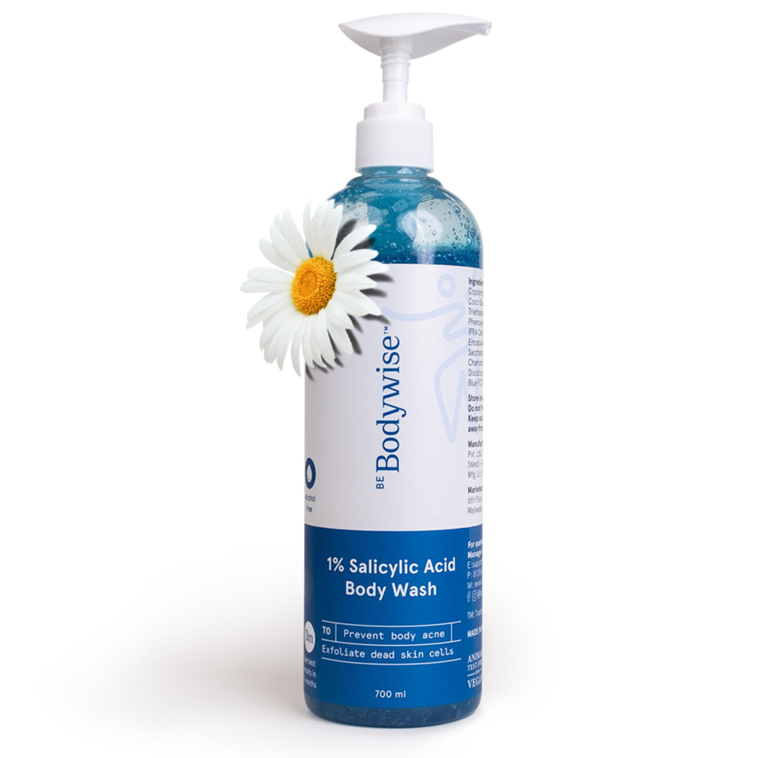 Be Bodywise 1% Salicylic Acid Exfoliating Body Wash Shower Gel 250ml | Prevents Body Acne, Bumpy skin & Deep cleanses | Suitable for All Skin Types.