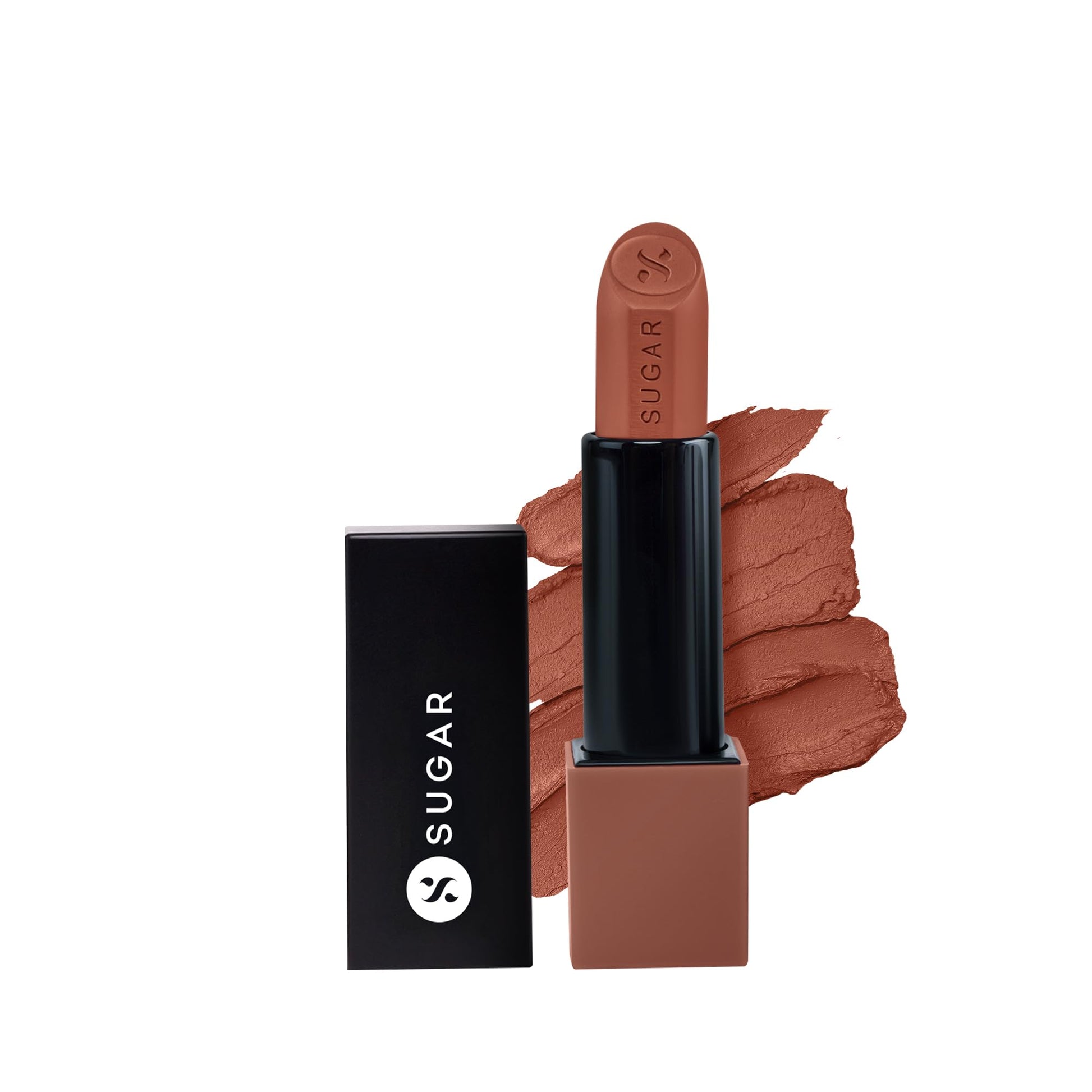 SUGAR Cosmetics Glide Peptide Serum Lipstick with Hyaluronic Acid & Vitamin E | Velvet Matte Finish | Long Lasting & Pigmented | 1 Swipe Full Coverage | 4.2gm - 05 Parisian Pink