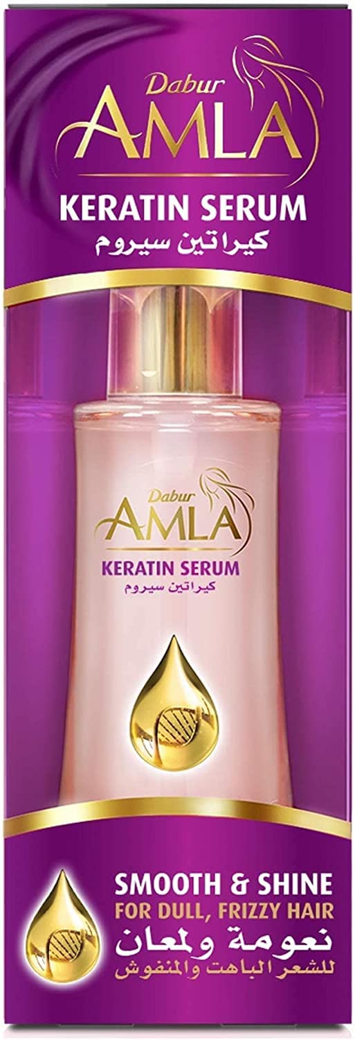 Dabur Amla Smooth & Shine Keratin Serum 50ml | Anti Frizz, Repair Treatment, Heat Protectant | For Shine & Gloss