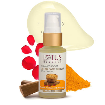 Lotus Herbals Radiance Boost Ubtan Face Serum SPF 20 | 30ml - Dhevu