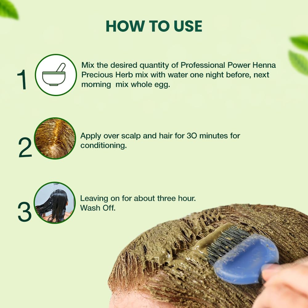 Shahnaz Husain Professional Power Henna | Precious herb Mix | Henna Powder | Amla | Neem | Shikakai | Babul Gond | Mehndi | 100g x 3