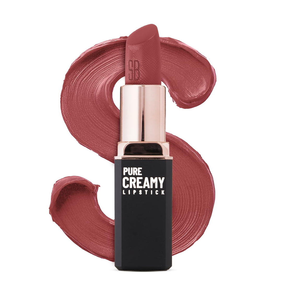 Swiss Beauty Pure Creamy Lipstick | Smooth Glide | Matte Finish | Rich Colour | With Vitamin E & Tea Tree Oil | Hydrating | All-Day Comfort | Shade- 01-Dare to Bare