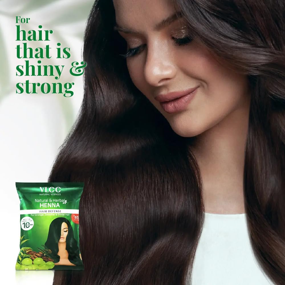 VLCC Natural & Herbal Henna - 120g X 3 (Pack of 3) | Goodness of 10 herbs like Amla, Brahmi, Jatamansi, and Bhringraj | For Stronger, Smoother & Shinier Hair.