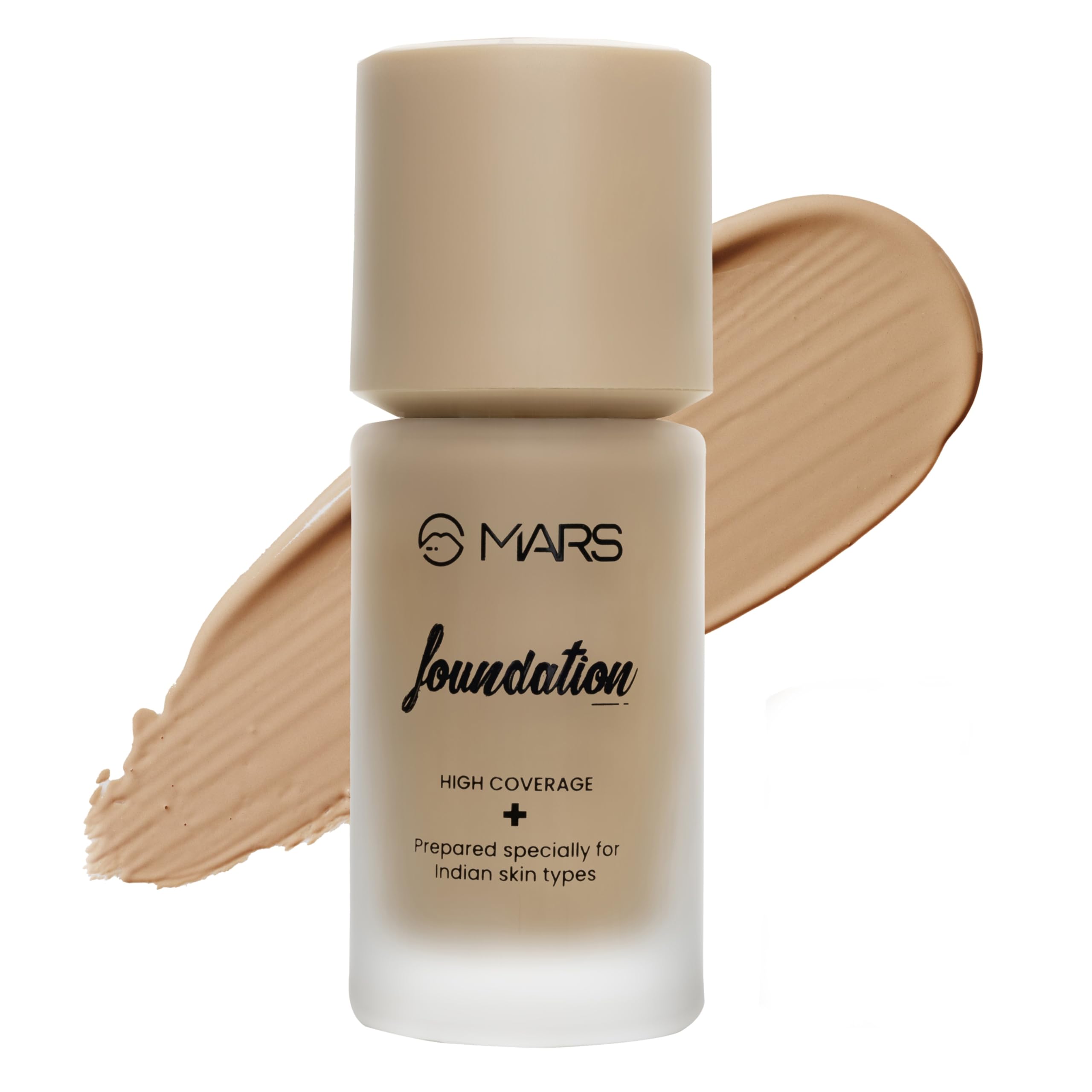 MARS SPF50 PA++++ High Coverage Liquid Foundation | Blemish Free & Blendable Foundation for Makeup (40ml) (SHADE-01)