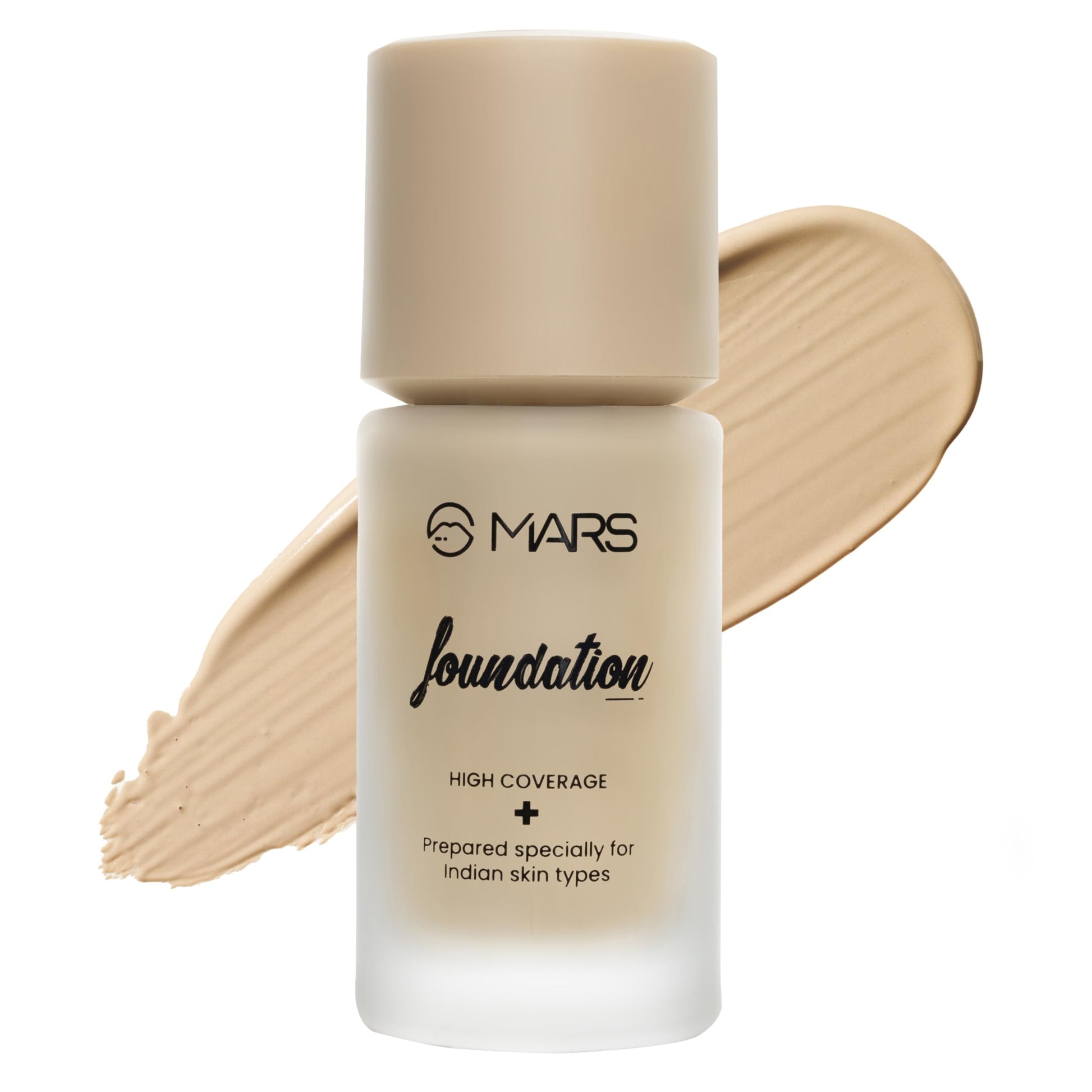 MARS SPF50 PA++++ High Coverage Liquid Foundation | Blemish Free & Blendable Foundation for Makeup (40ml) (SHADE-01)