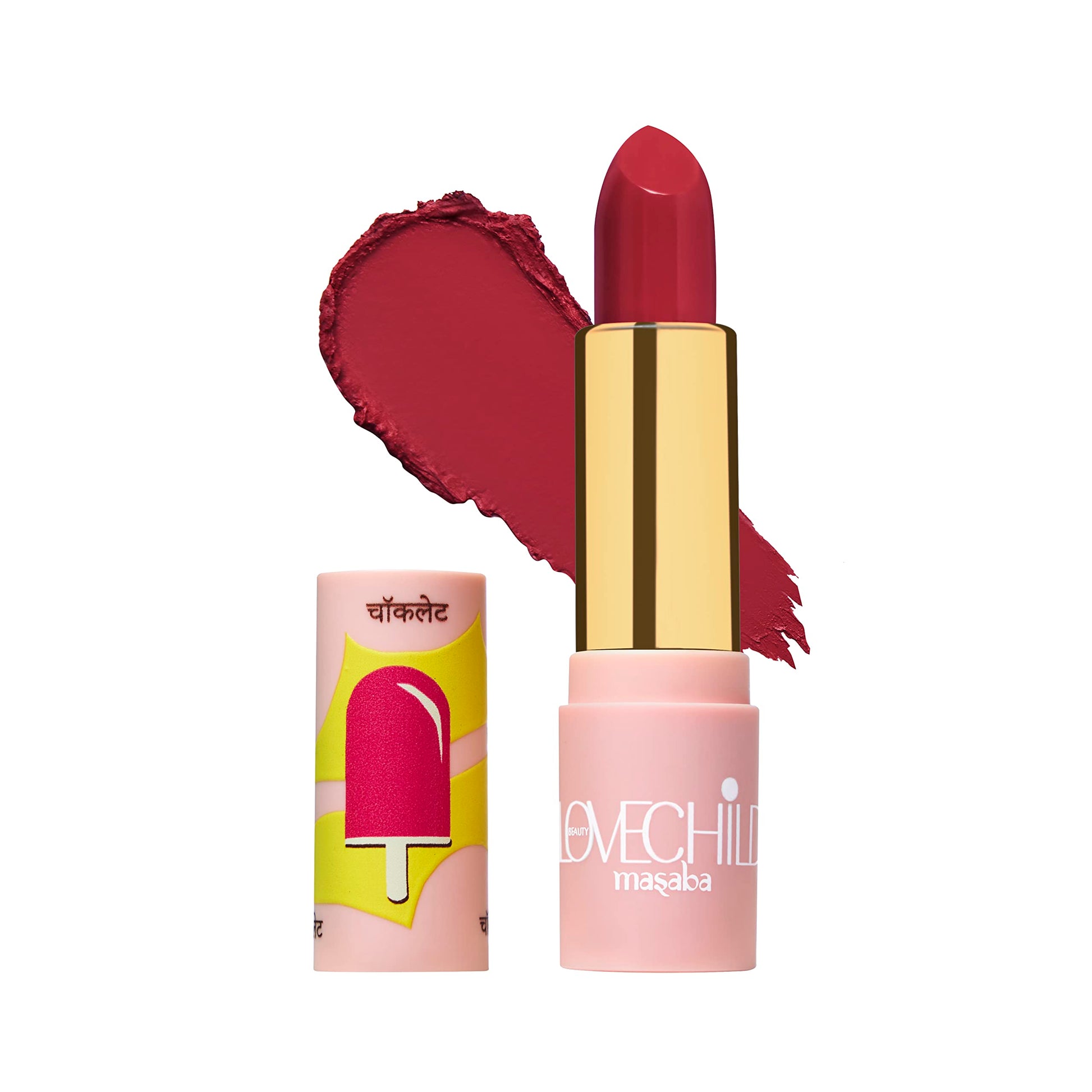 LoveChild Masaba - Barfee - Luxe Matte Lipstick Hydrating & Nourishing, Long lasting, Chocolate Brown Bullet Matte Lipstick, 4ML