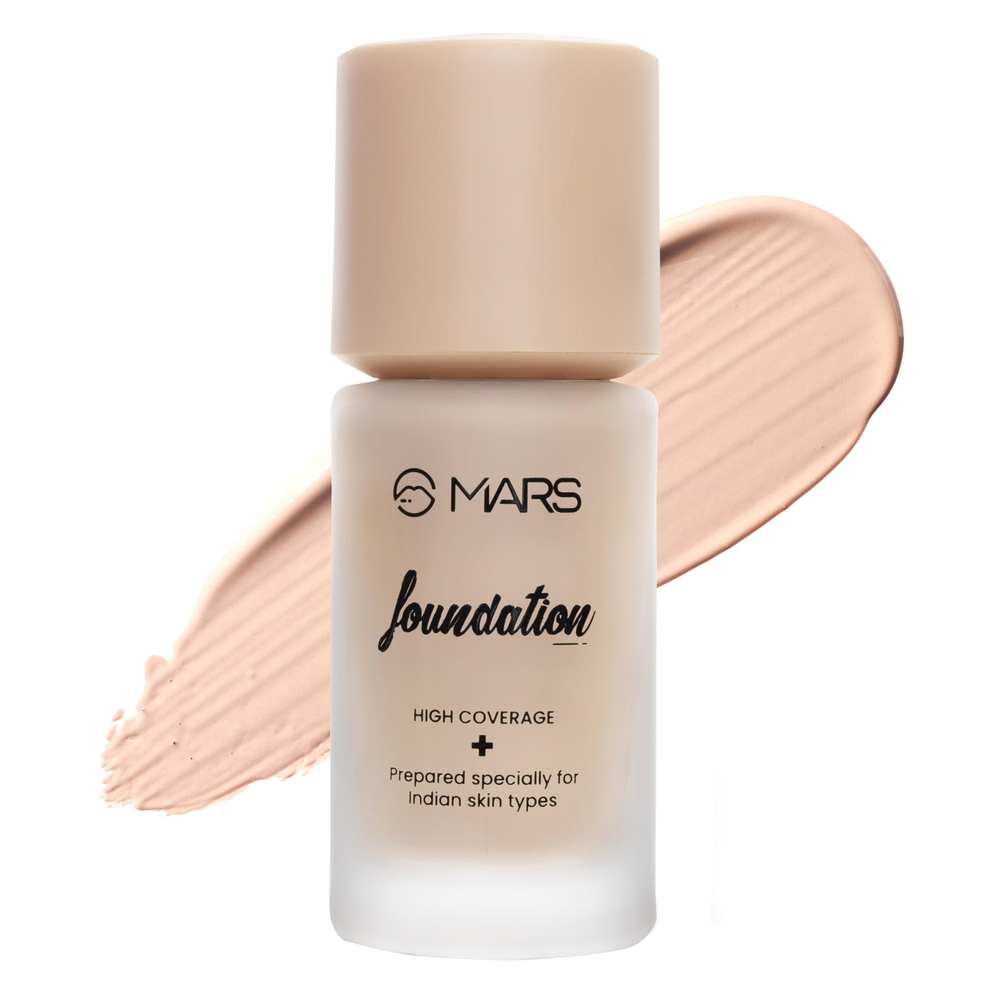 MARS SPF50 PA++++ High Coverage Liquid Foundation | Blemish Free & Blendable Foundation for Makeup (40ml) (SHADE-01)