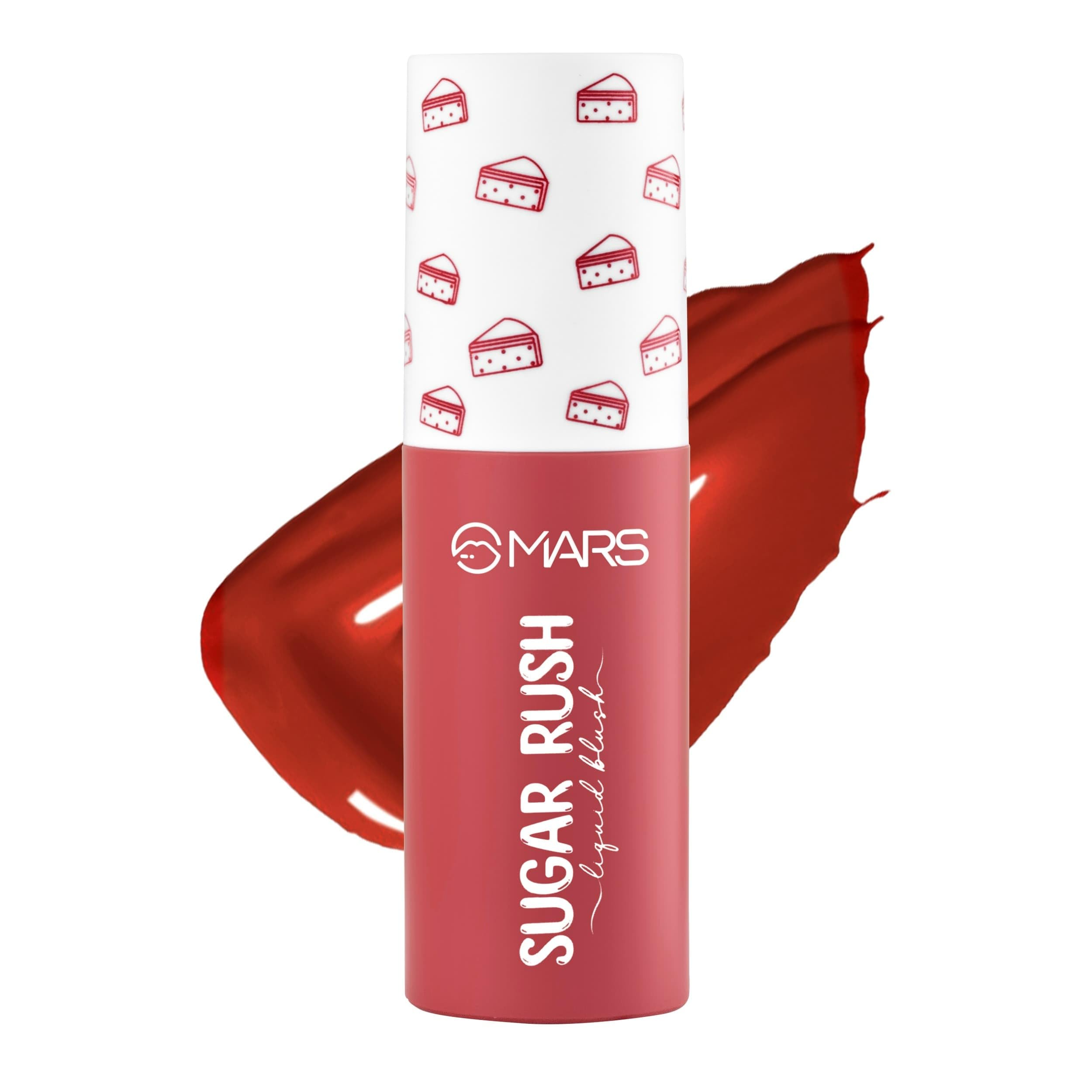 MARS Sugar Rush Liquid Blush (4.5ml) (01-MARSH MALLOW) | High-Pigmentation | Lightweight Formula | Dewy Matte Finish | Long-Lasting | Smooth Radiant Glow | Easy Doe-Foot Applicator