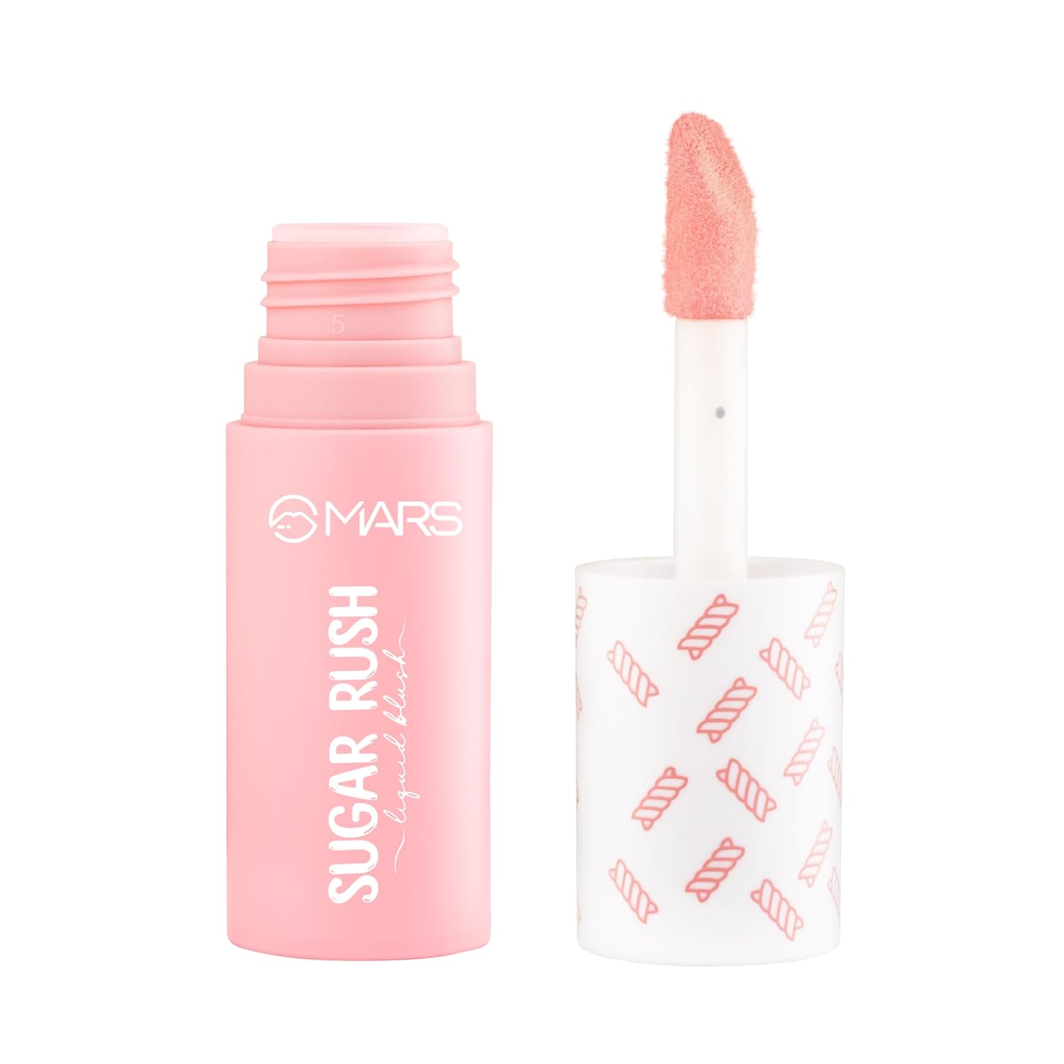 MARS Sugar Rush Liquid Blush (4.5ml) (01-MARSH MALLOW) | High-Pigmentation | Lightweight Formula | Dewy Matte Finish | Long-Lasting | Smooth Radiant Glow | Easy Doe-Foot Applicator