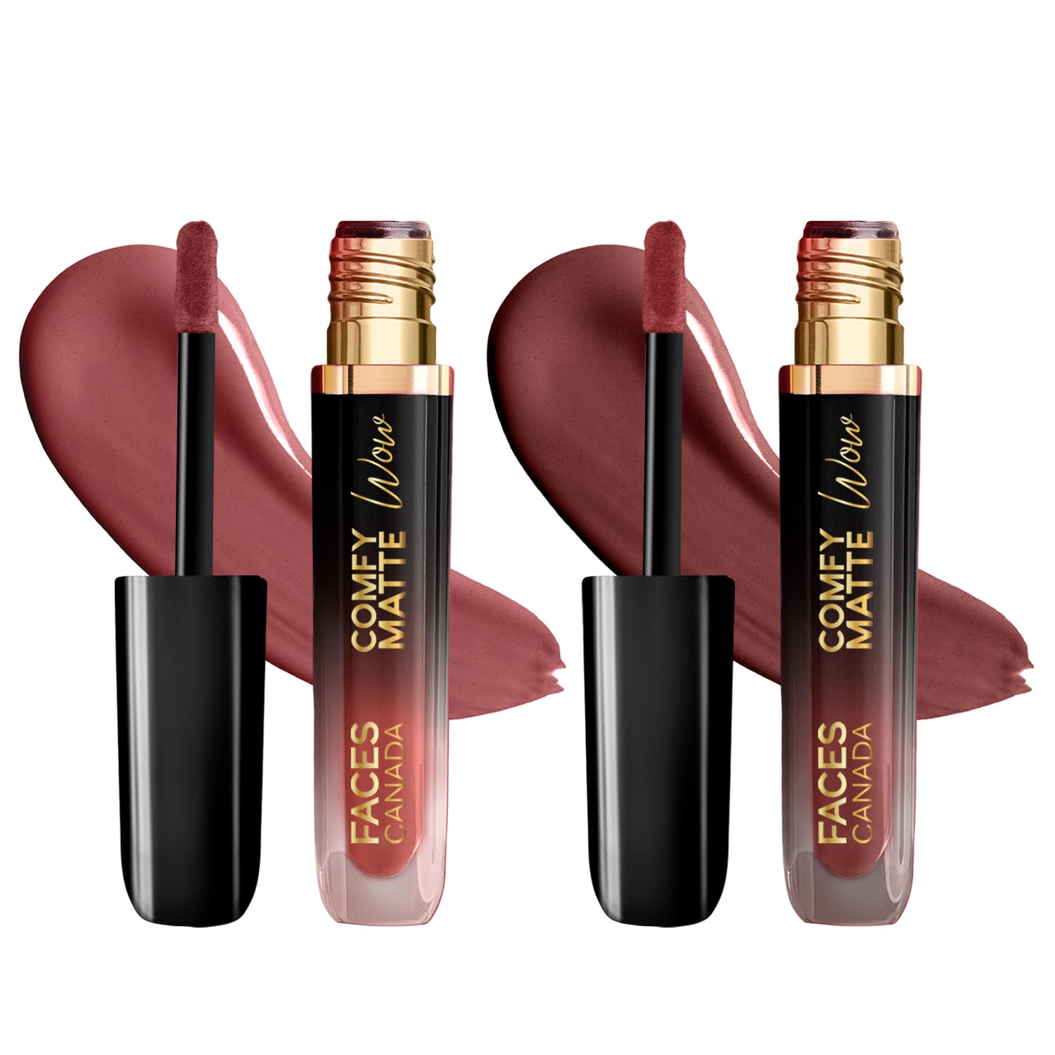 FACESCANADA Comfy Matte Wow Liquid Lipstick - Cocoa Crush 07, 3.8Ml | One Swipe Application | Highly Pigmented | Comfortable Wear | Glides Smoothly | Long Lasting | Transferproof