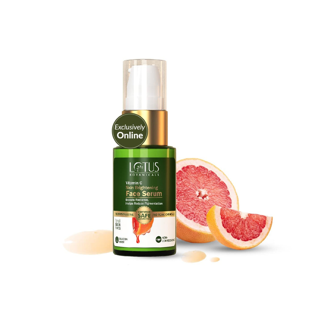 Lotus Botanicals Skin Brightening Face Serum | 100x Vitamin C | Recovers and Repairs Dull Skin | Silicon & Chemical Free | All Skin Types | For Women and Men| 30g