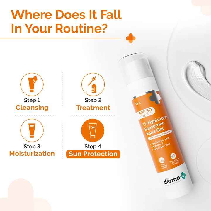 1% Hyaluronic Sunscreen Aqua Gel with SPF 50 & PA++++ - 50g