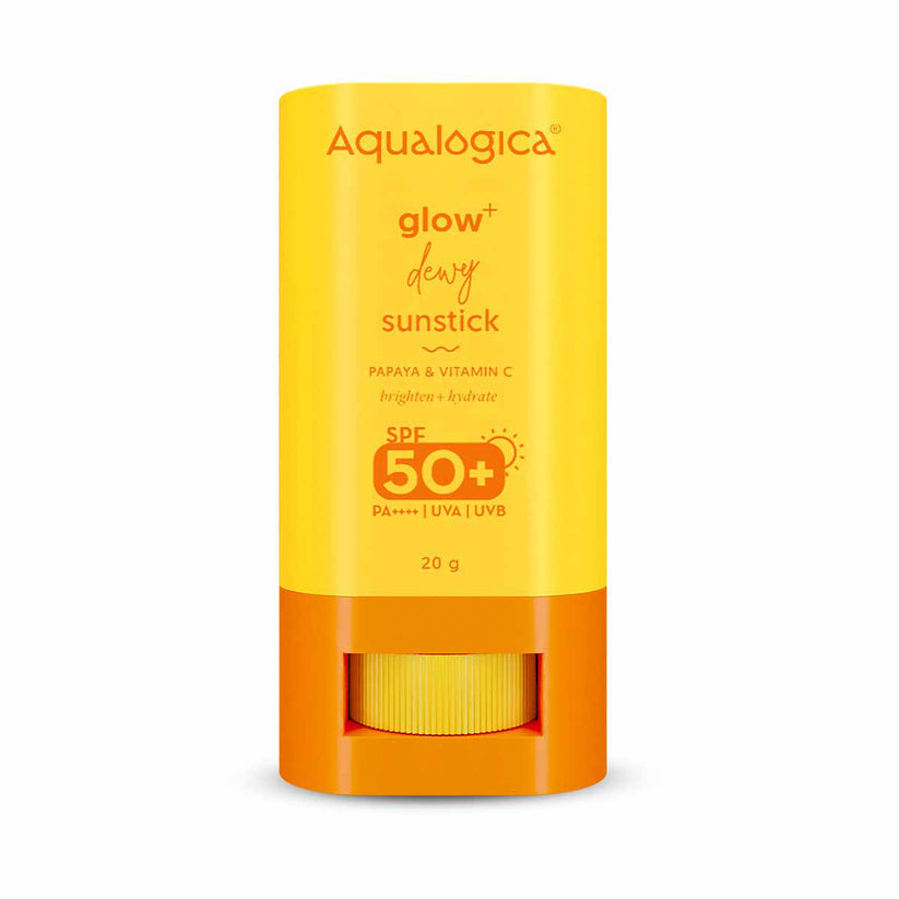 Aqualogica Glow+ Dewy Sunstick with SPF 50+ & PA++++ for Easy Reapplication & No White Cast - 20g