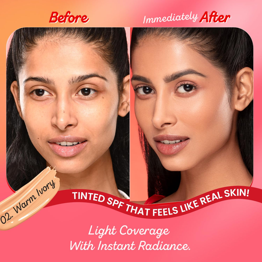 Dot & Key Strawberry Dew Tinted Sunscreen SPF 50+ Pa++++ - 02 Warm Ivory | Protection Against UA/UB | Broad Spectrum, Water & Sweat resistant | For All Skin Types | 50ml