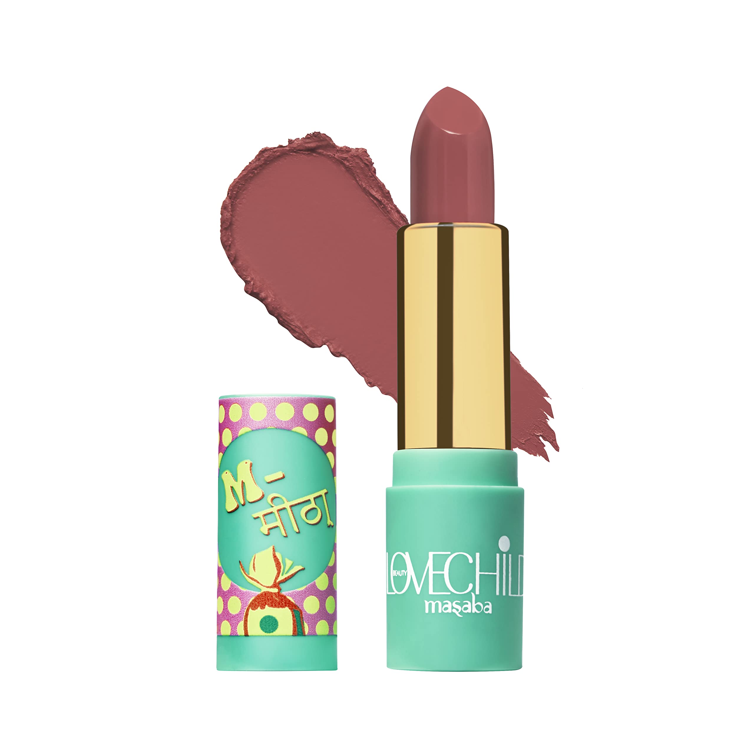 LoveChild Masaba - Barfee - Luxe Matte Lipstick Hydrating & Nourishing, Long lasting, Chocolate Brown Bullet Matte Lipstick, 4ML