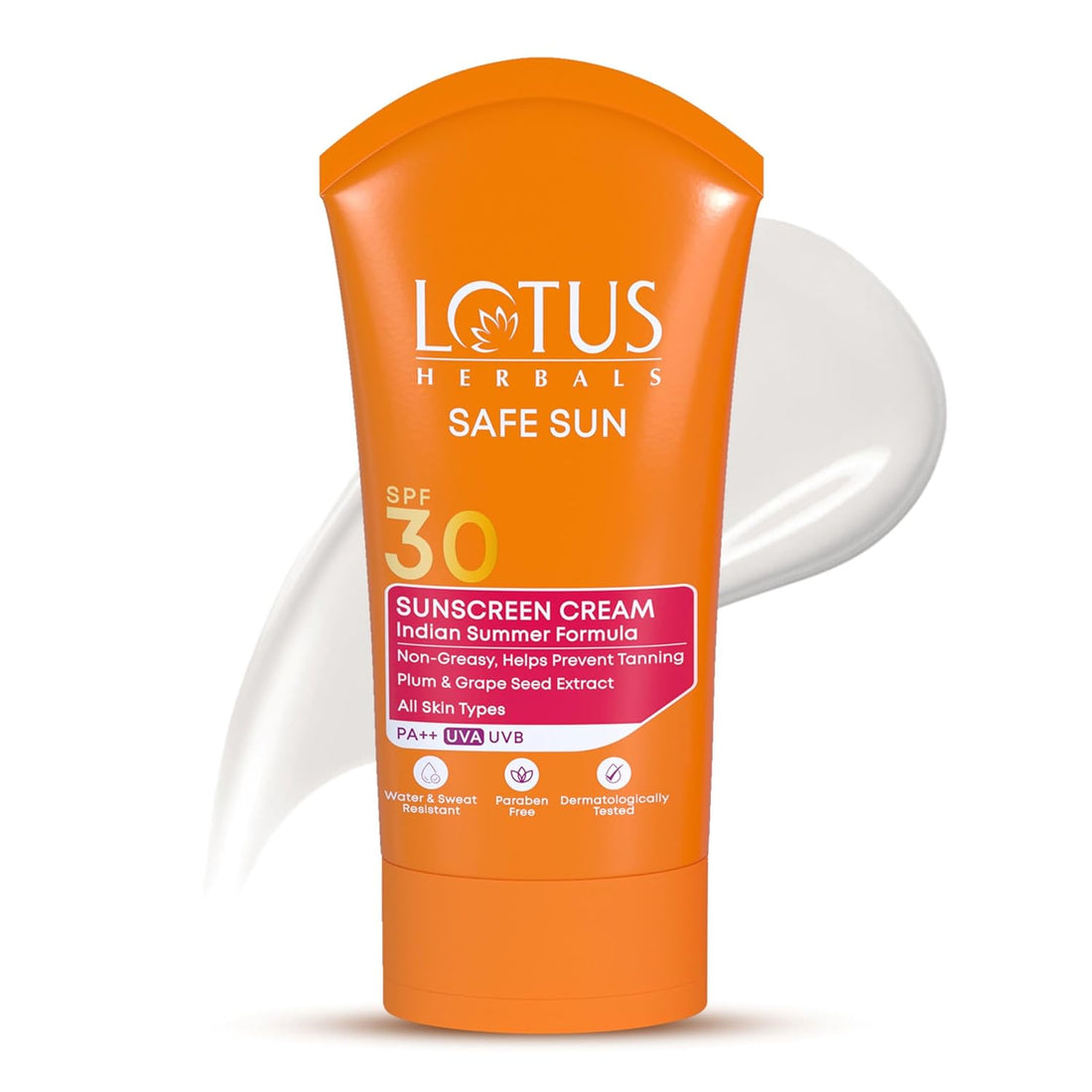 Lotus Herbals Safe Sun Sunscreen Cream , Black Plum Extract| Suitable For Indian Summer Formula | SPF 30 and PA++ | Non-Greasy | For Oily, Combination, Acne Prone & Normal Skin| Lightweight, Sweat & Water Resistant | For Women & Men | 50g.
