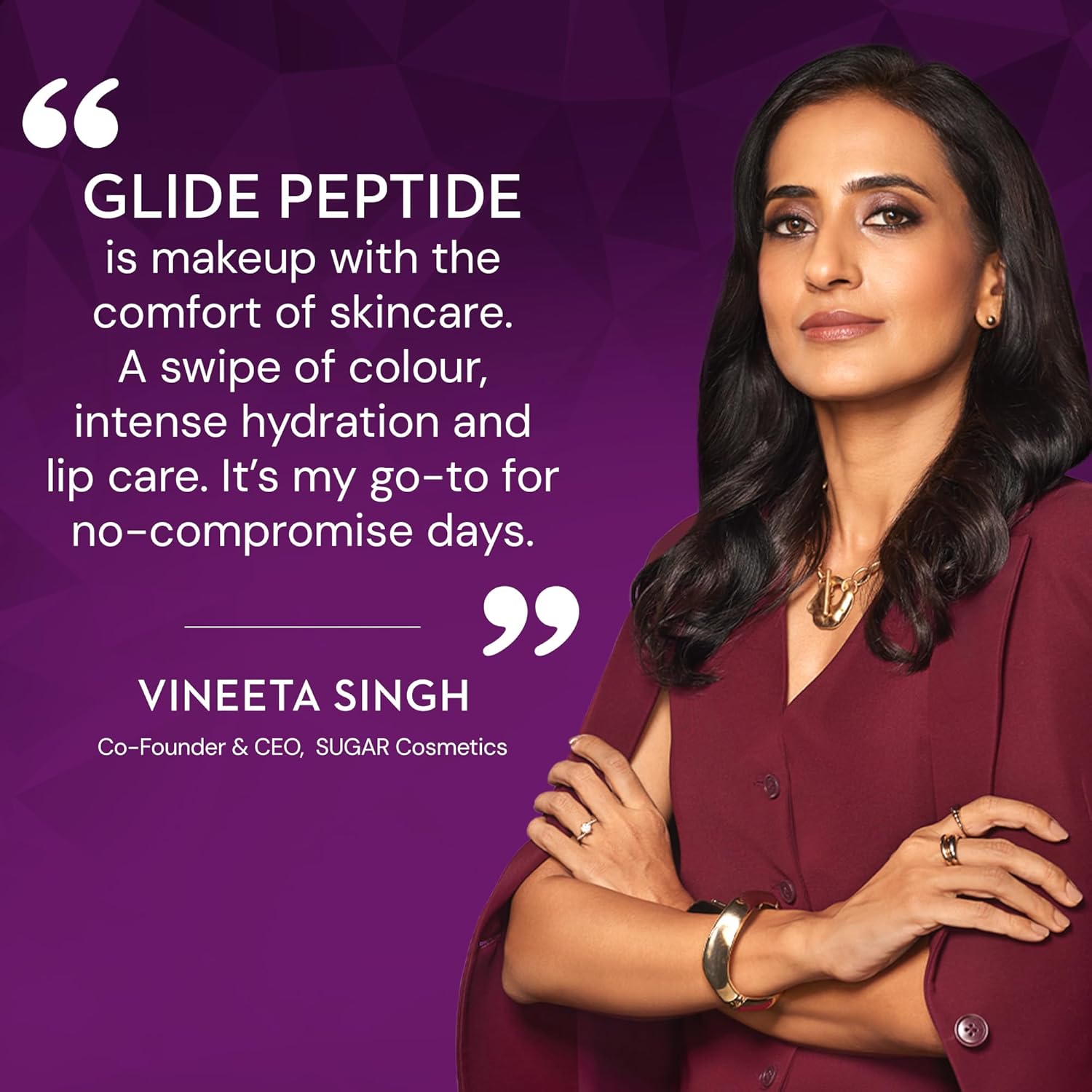 SUGAR Cosmetics Glide Peptide Serum Lipstick with Hyaluronic Acid & Vitamin E | Velvet Matte Finish | Long Lasting & Pigmented | 1 Swipe Full Coverage | 4.2gm - 05 Parisian Pink