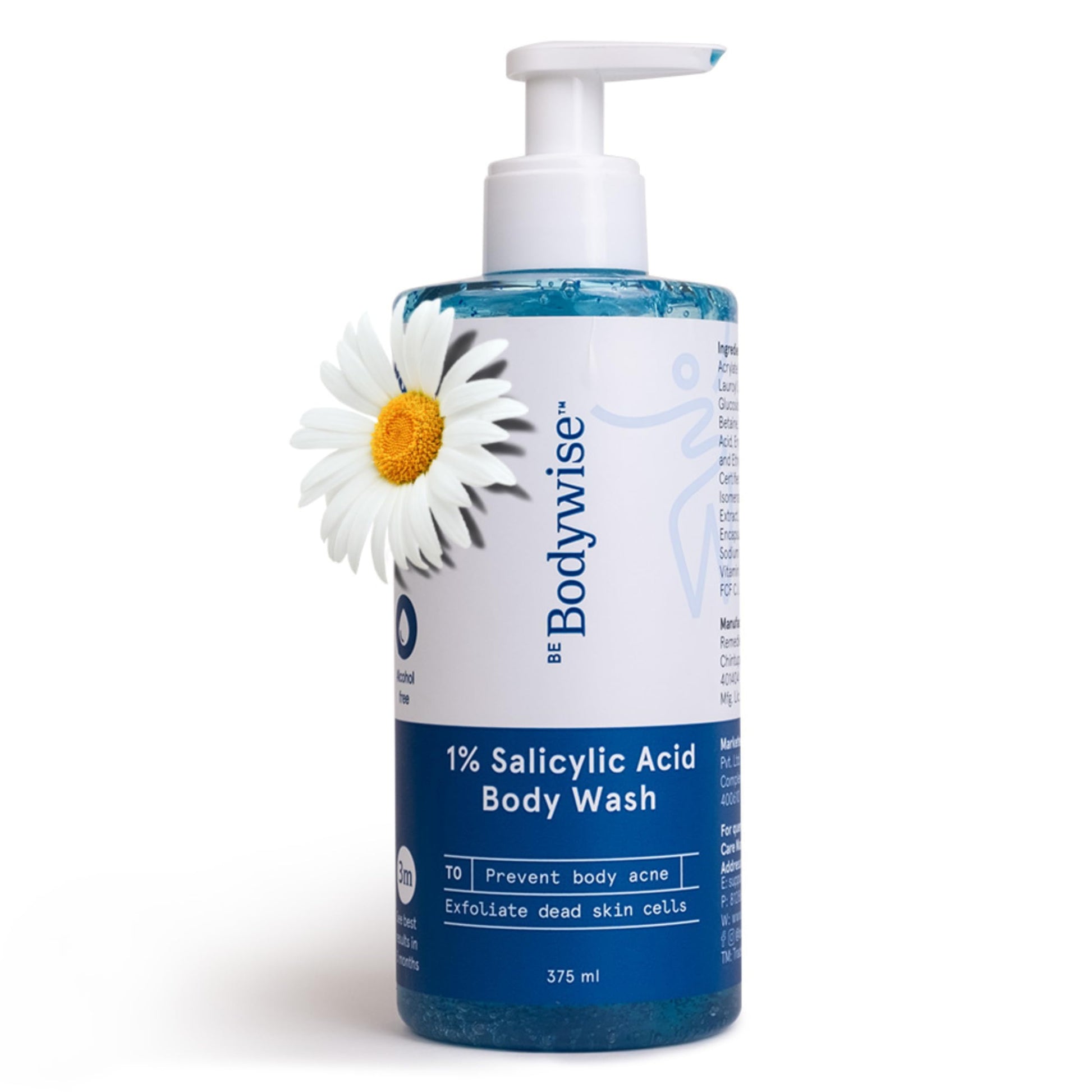 Be Bodywise 1% Salicylic Acid Exfoliating Body Wash Shower Gel 250ml | Prevents Body Acne, Bumpy skin & Deep cleanses | Suitable for All Skin Types.