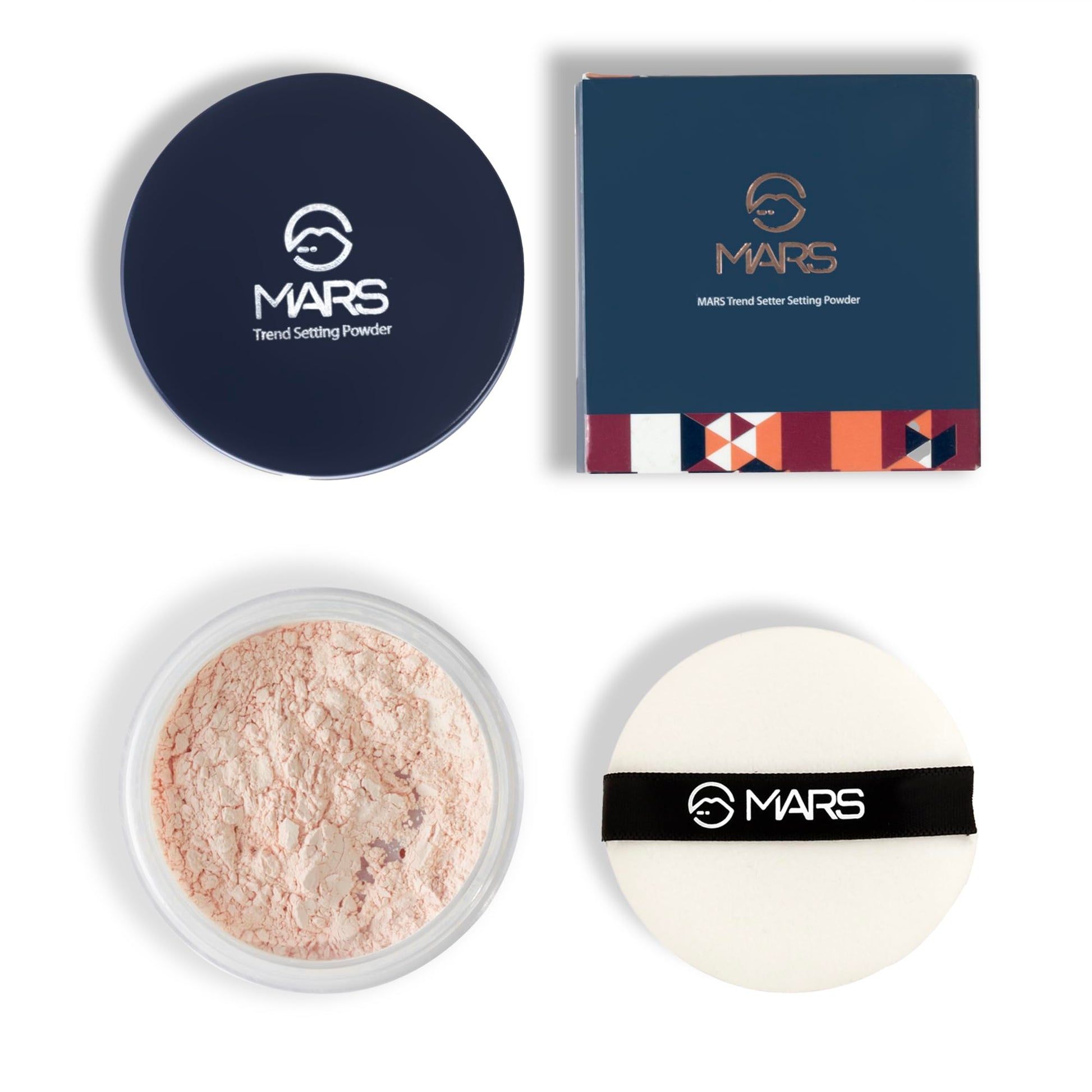 MARS Trend Setting Loose Powder | Lightweight & Long Lasting | Ultra Fine Setting Powder For Face Makeup (8.0 Gm) (03-Soft Light), All, Matte, White