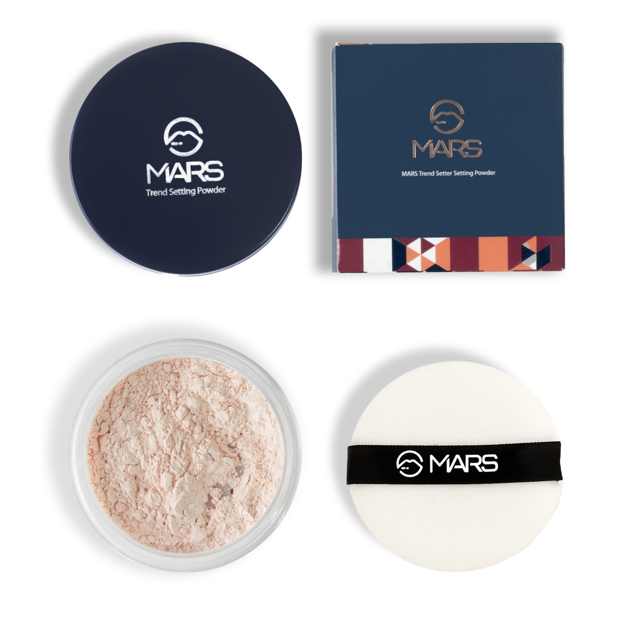 MARS Trend Setting Loose Powder | Lightweight & Long Lasting | Ultra Fine Setting Powder For Face Makeup (8.0 Gm) (03-Soft Light), All, Matte, White