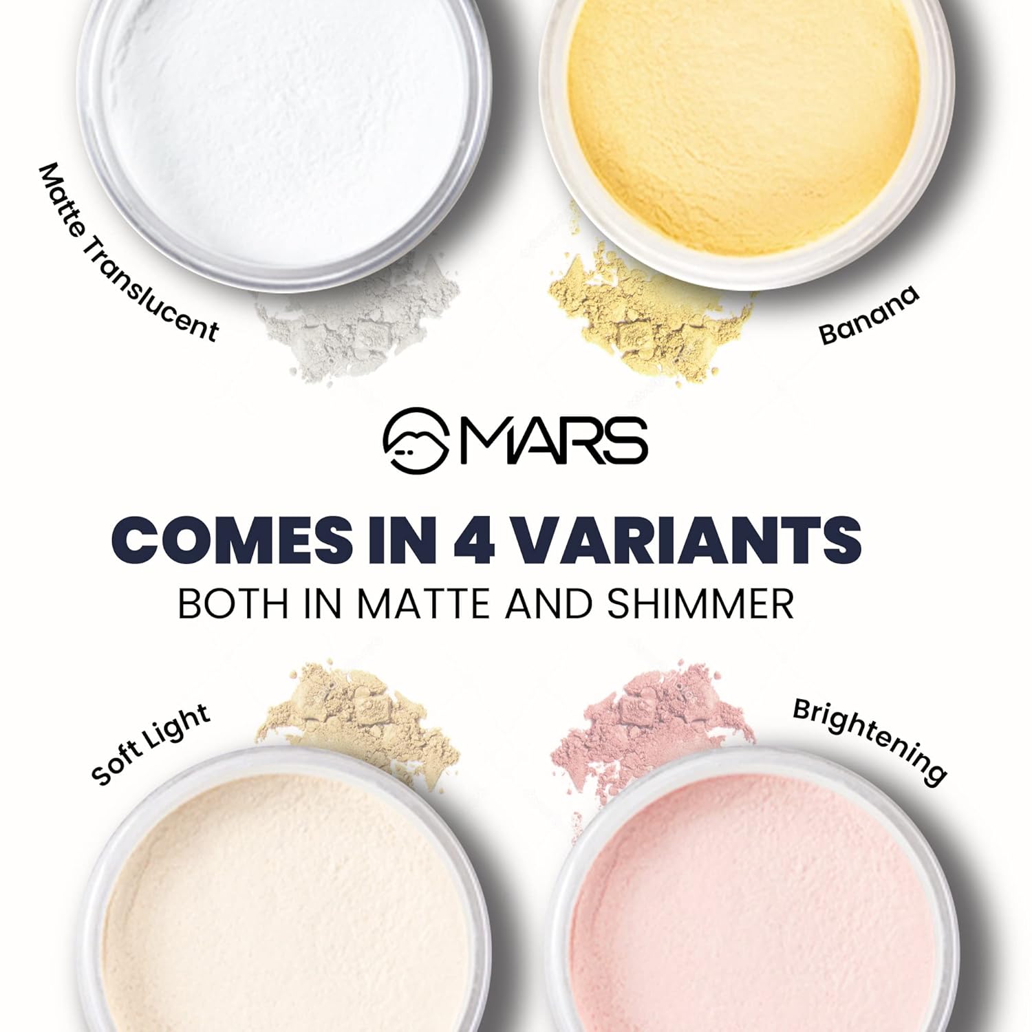 MARS Trend Setting Loose Powder | Lightweight & Long Lasting | Ultra Fine Setting Powder For Face Makeup (8.0 Gm) (03-Soft Light), All, Matte, White