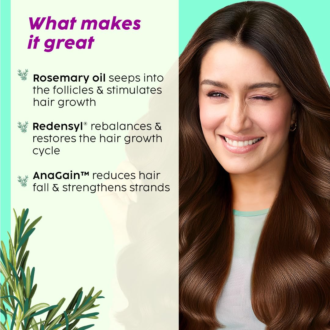 The Plant Fix Plix Rosemary Hair Growth Advanced Serum Roll-On | With 3% Redensyl®, 4% AnaGain™ & 3% Baicapil™ | Easy to Use | Mess-free | Prevents Hair Fall & Stimulates Hair Follicles | For All Hair Types | 10ml