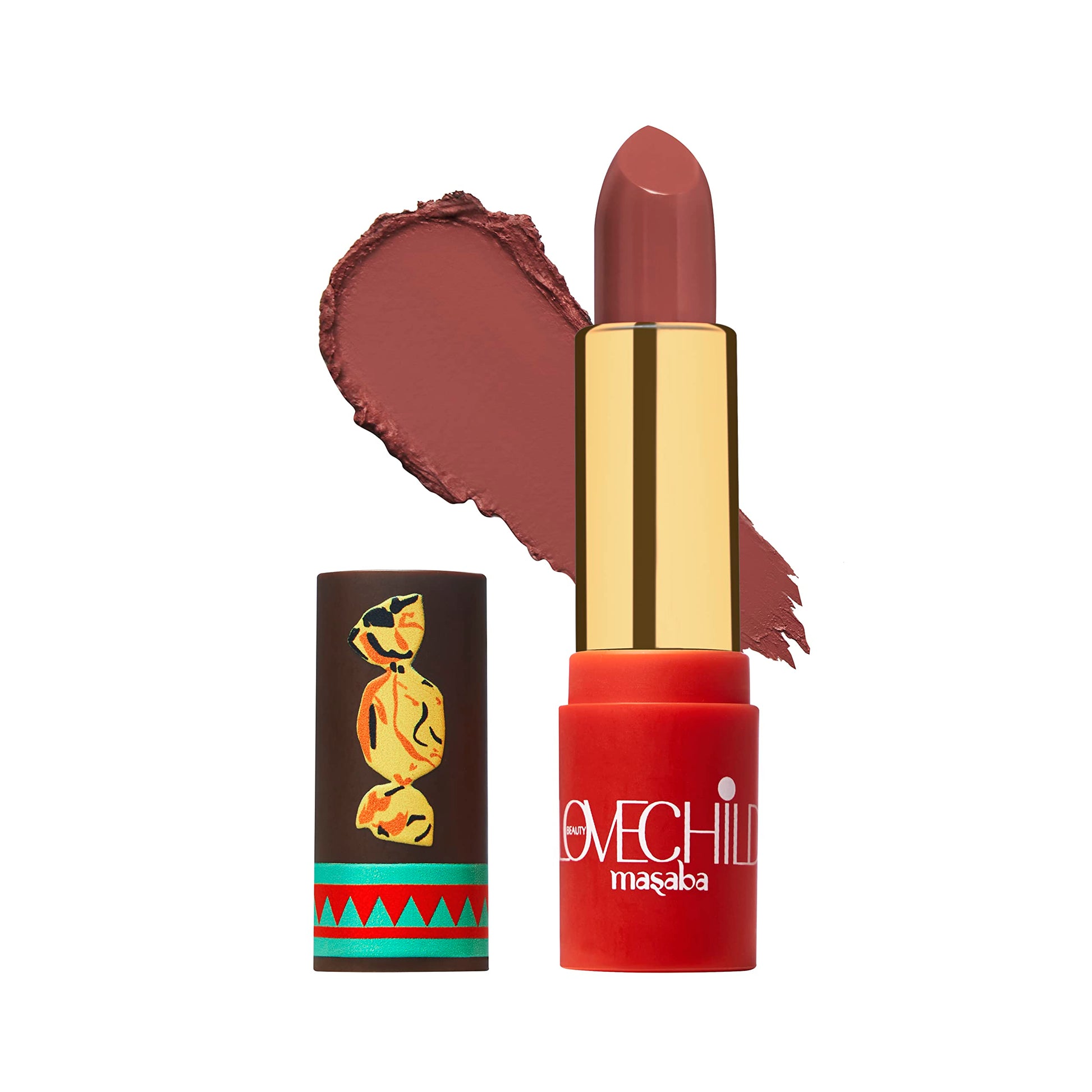 LoveChild Masaba - Barfee - Luxe Matte Lipstick Hydrating & Nourishing, Long lasting, Chocolate Brown Bullet Matte Lipstick, 4ML
