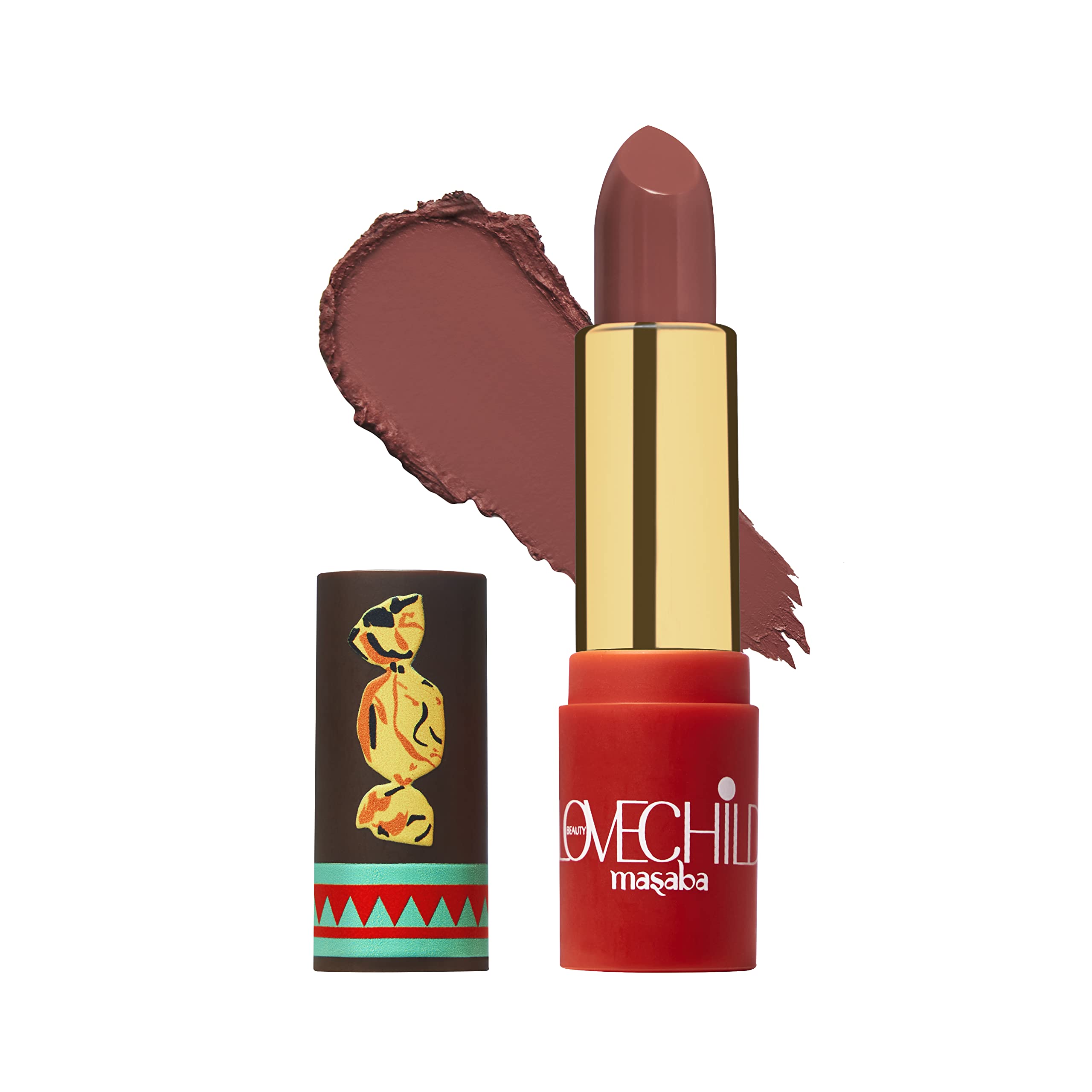LoveChild Masaba - Barfee - Luxe Matte Lipstick Hydrating & Nourishing, Long lasting, Chocolate Brown Bullet Matte Lipstick, 4ML