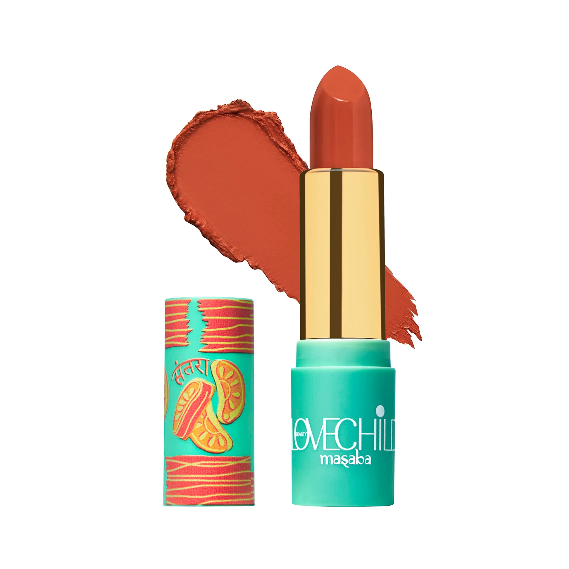 LoveChild Masaba - Barfee - Luxe Matte Lipstick Hydrating & Nourishing, Long lasting, Chocolate Brown Bullet Matte Lipstick, 4ML