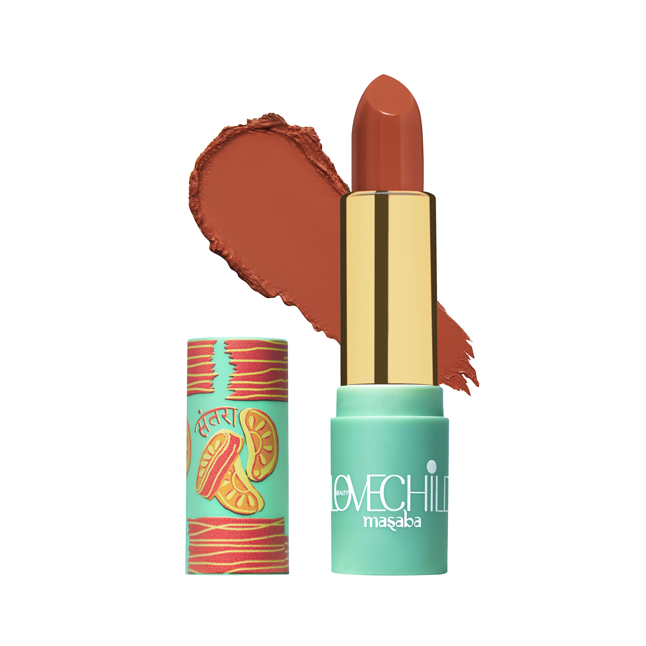 LoveChild Masaba - Barfee - Luxe Matte Lipstick Hydrating & Nourishing, Long lasting, Chocolate Brown Bullet Matte Lipstick, 4ML