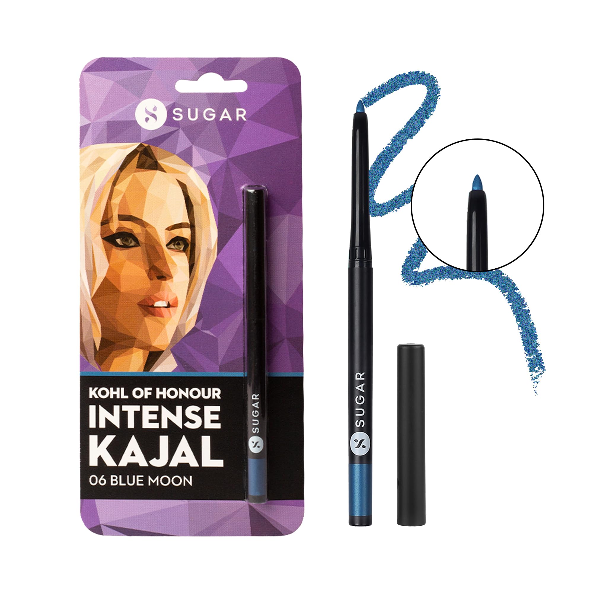 SUGAR Cosmetics Kohl Of Honour Intense Matte Kajal | Waterproof & Smudgeproof | Lasts upto 10hrs | 0.25gm - 01 Black Out